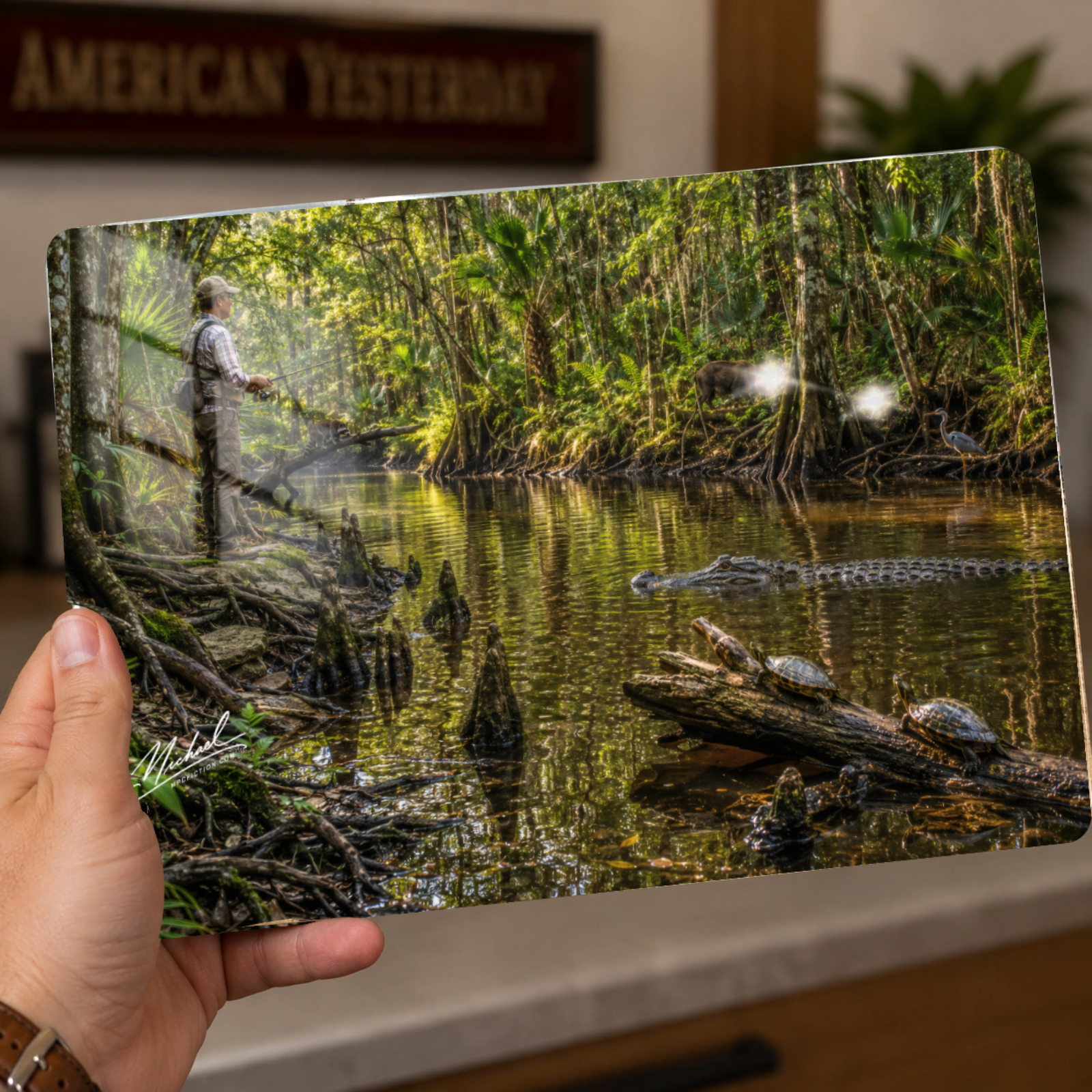 Among the Watchers — Florida Backcountry Fishing Metal Wall Art