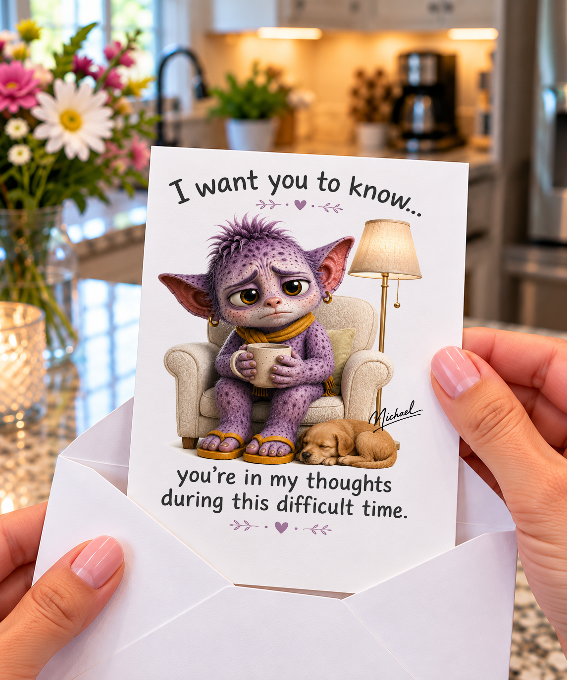 Funny Unfiltered Thinking of You Card – You're in My Thoughts | Say It Better Card