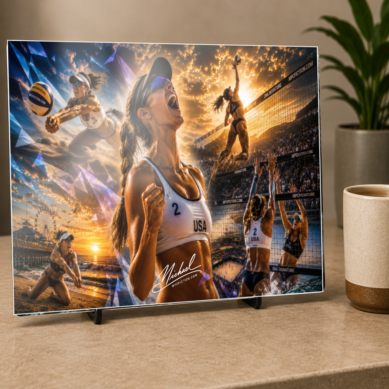 Between Sand and Sky – Beach Volleyball Metal Wall Art | Volleyball & Sports Decor