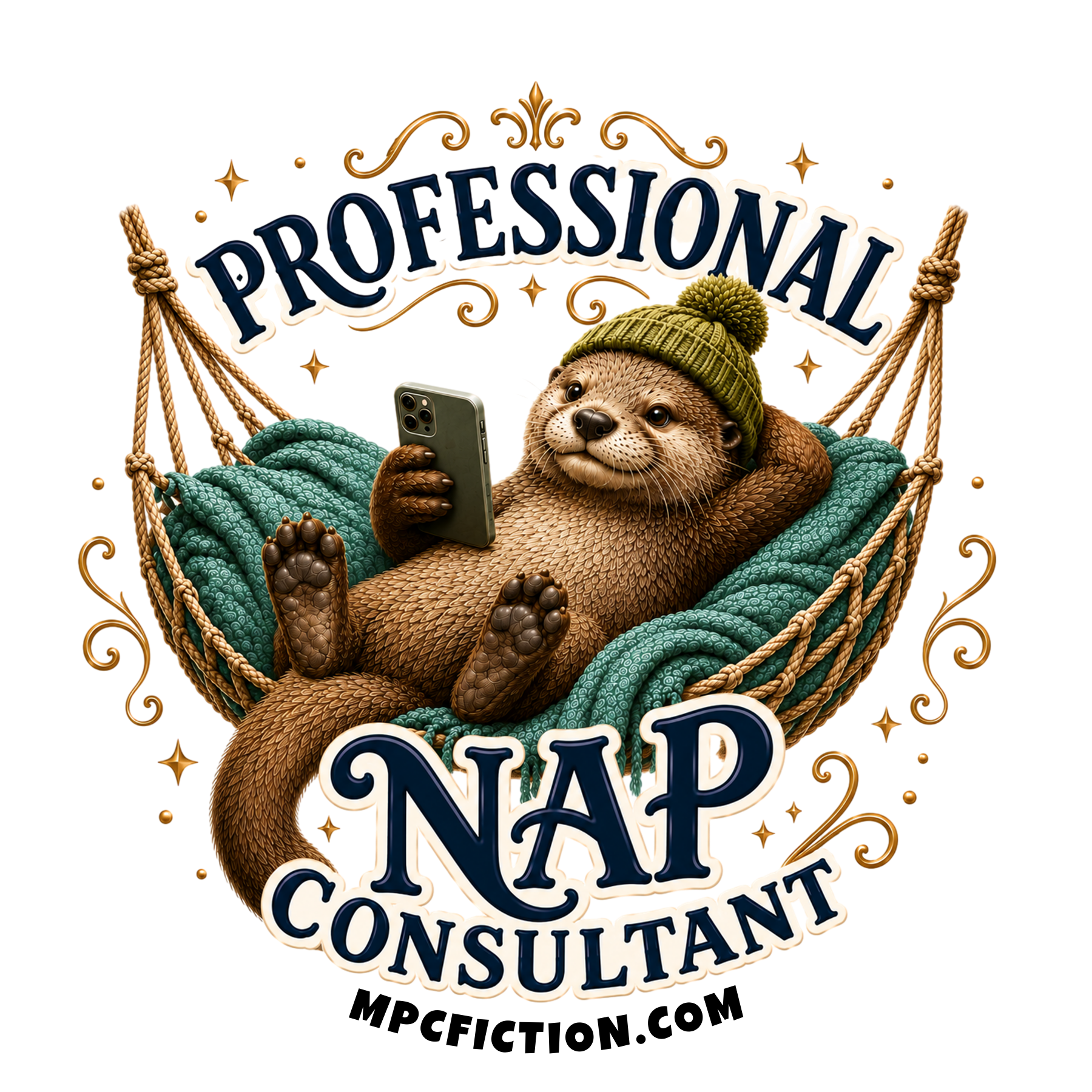Nap Consultant Funny Otter Sticker Magnet Gift for Nap Lovers and Cozy Homebodies
