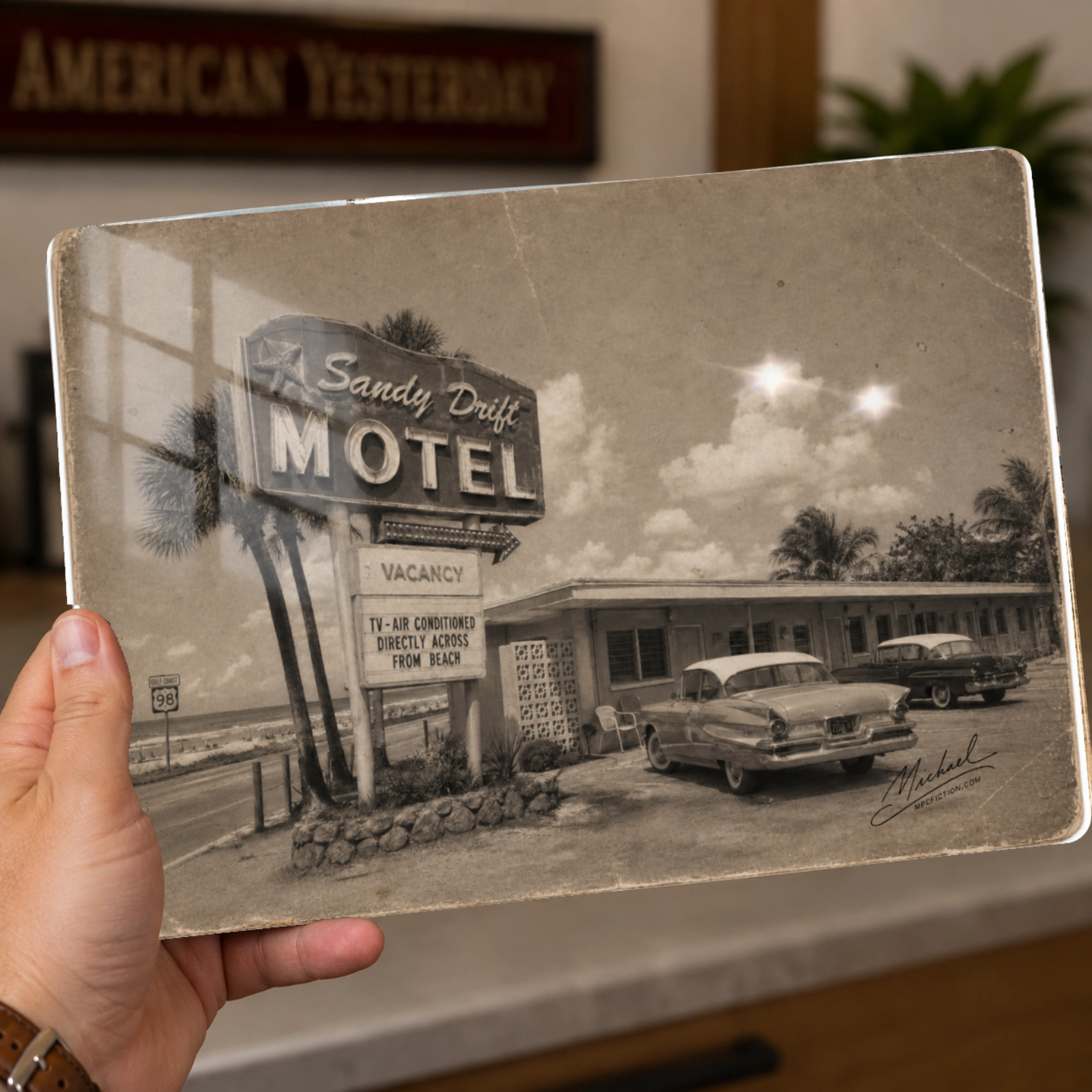 Roadside Florida – Old Florida Vintage Motel Metal Wall Art