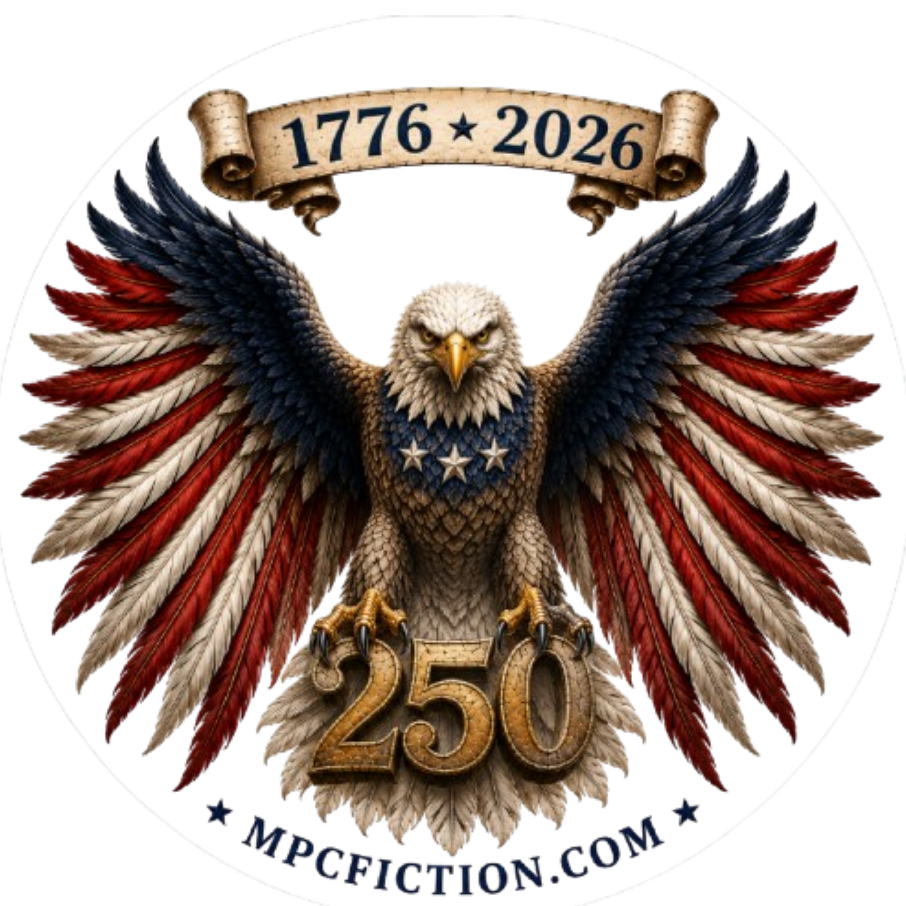 America 250th Anniversary Eagle Sticker Magnet Patriotic Gift