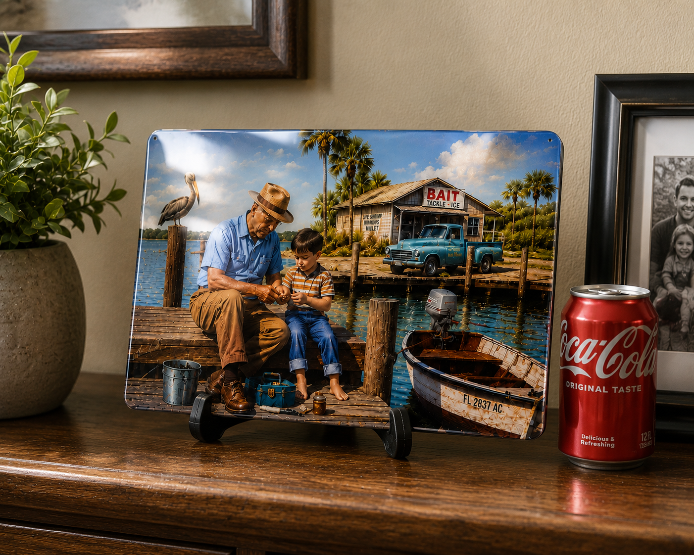 Glossy aluminum wall art
