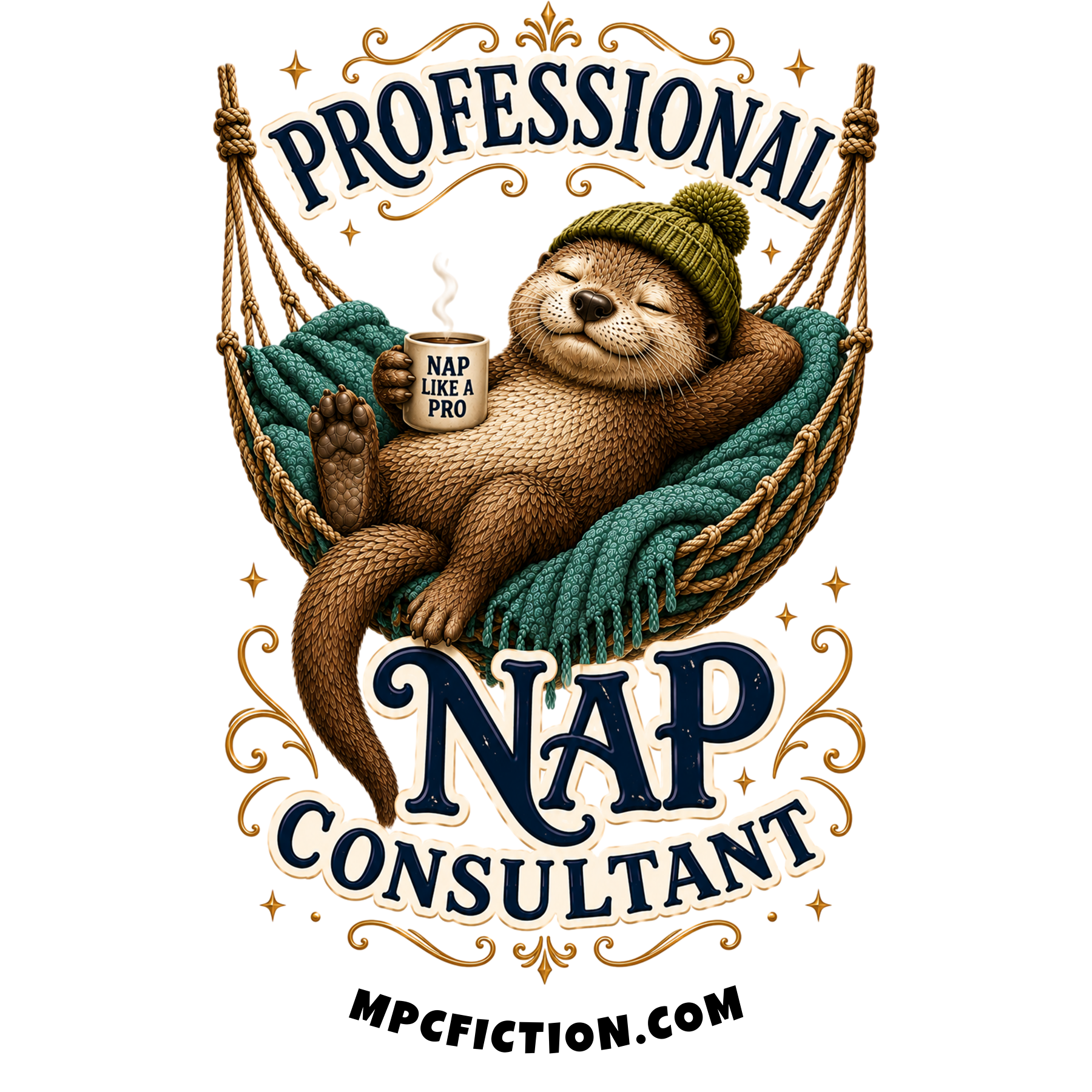 Nap Consultant Funny Otter Sticker Magnet Gift for Nap Lovers and Cozy Homebodies