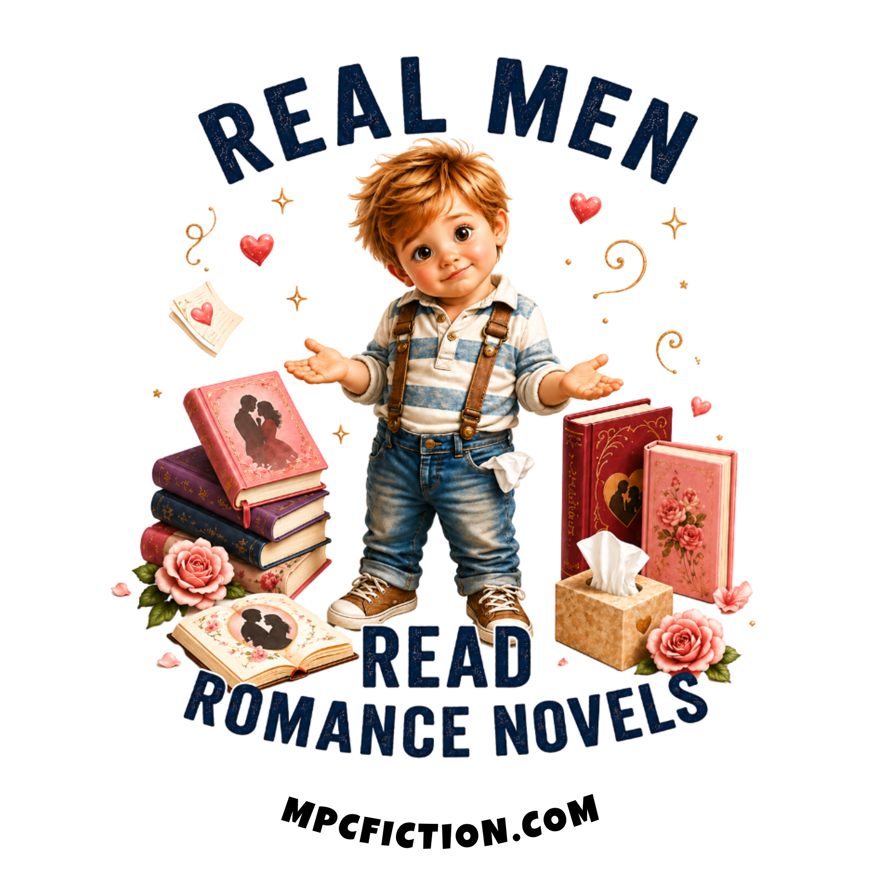 Real Men Read Romance Novels Funny Book Lover Gift Bookmark Keychain Sticker