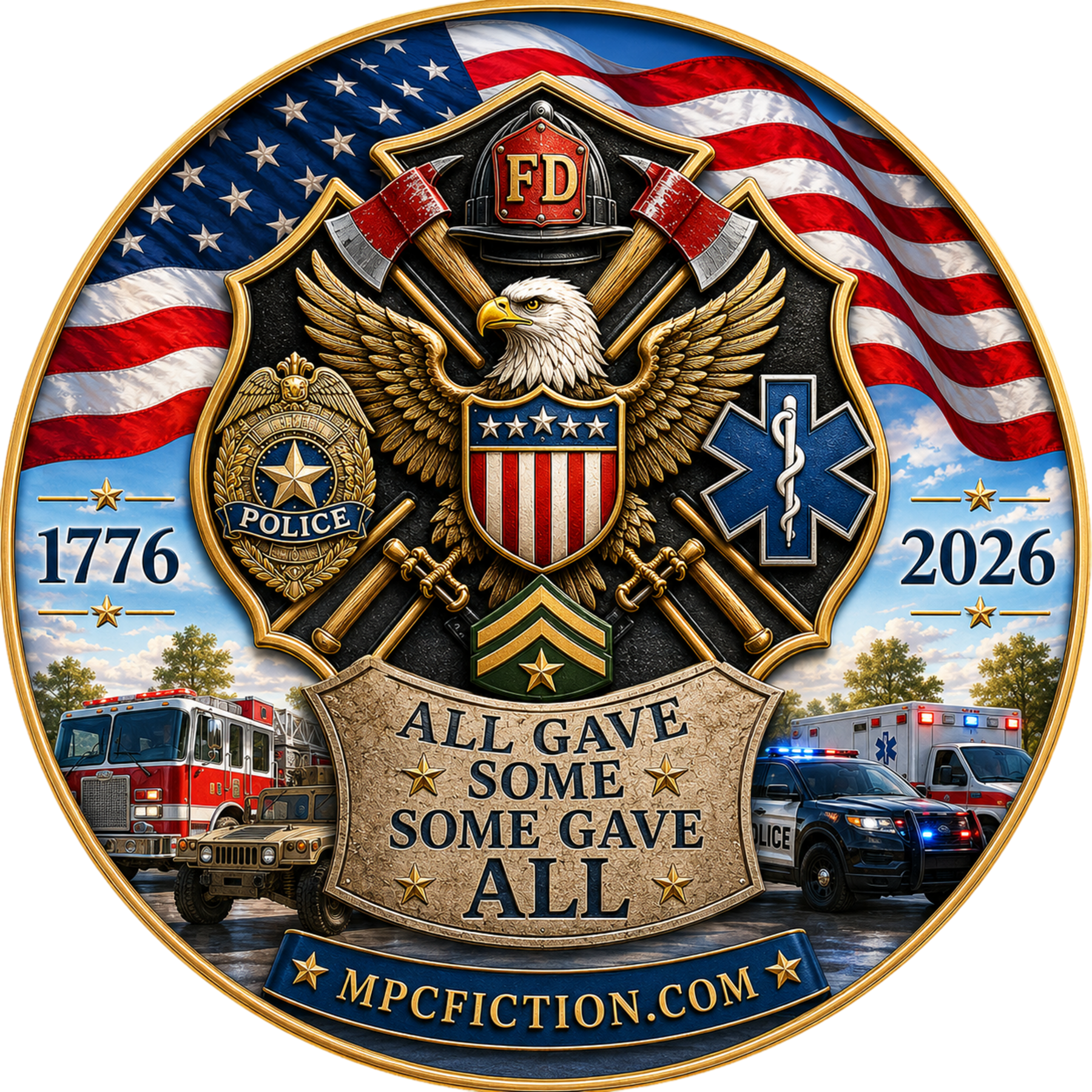 First Responder Tribute Sticker Magnet Police Fire EMS Gift