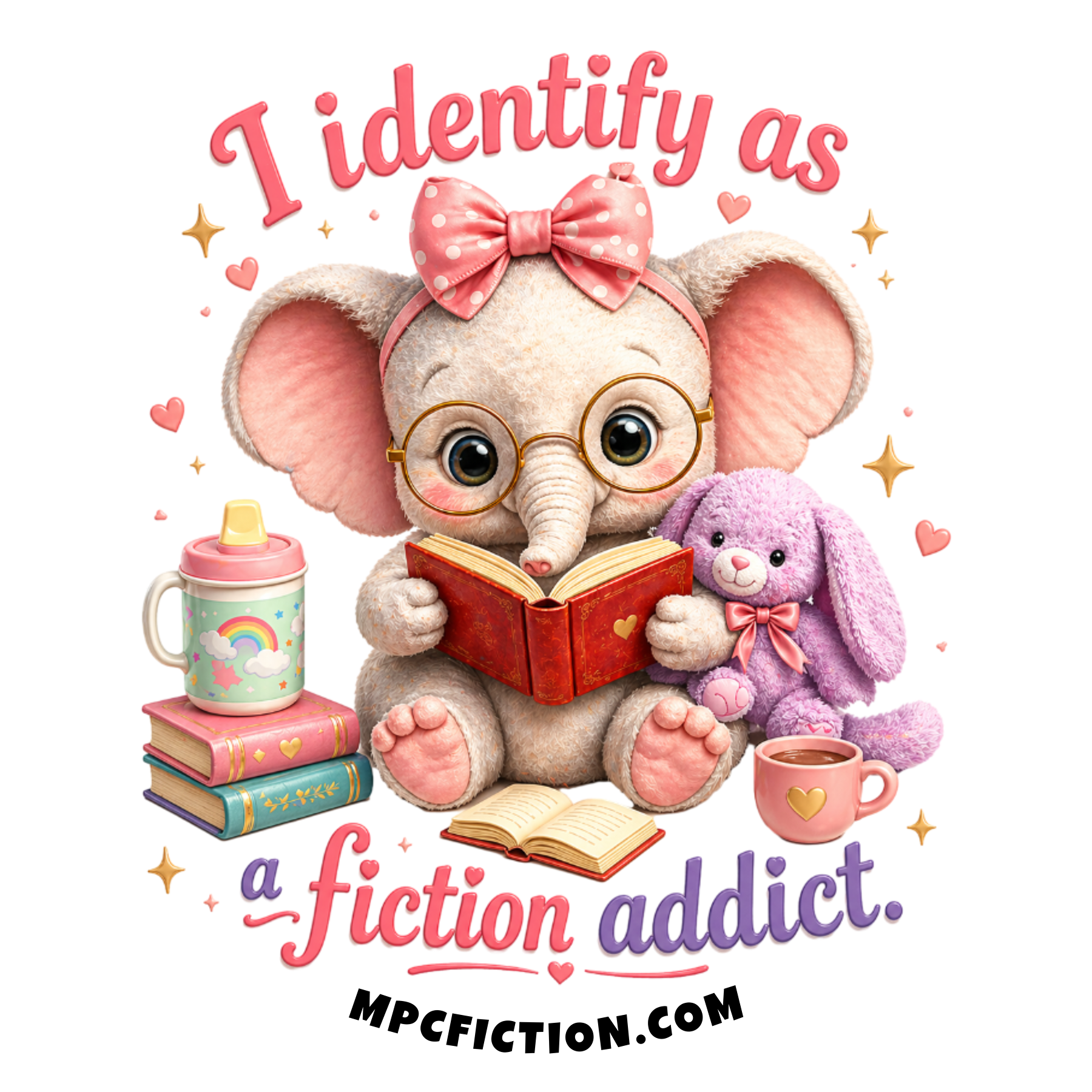 I Identify as a Fiction Addict Bookish Gift for Book Lovers and Readers
