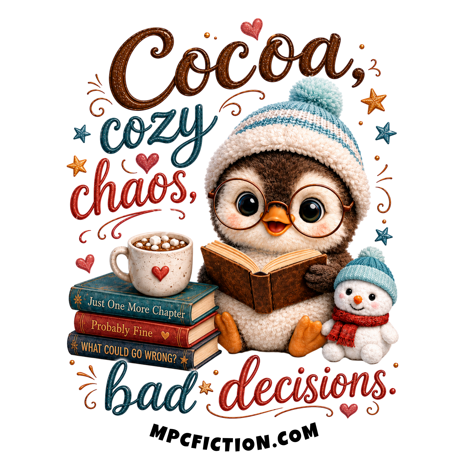 Cocoa Cozy Chaos Bad Decisions Funny Bookish Gift for Readers Who Stay Up Too Late