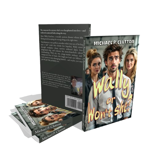 Illustration of awkward office worker Wally from a romantic comedy novel