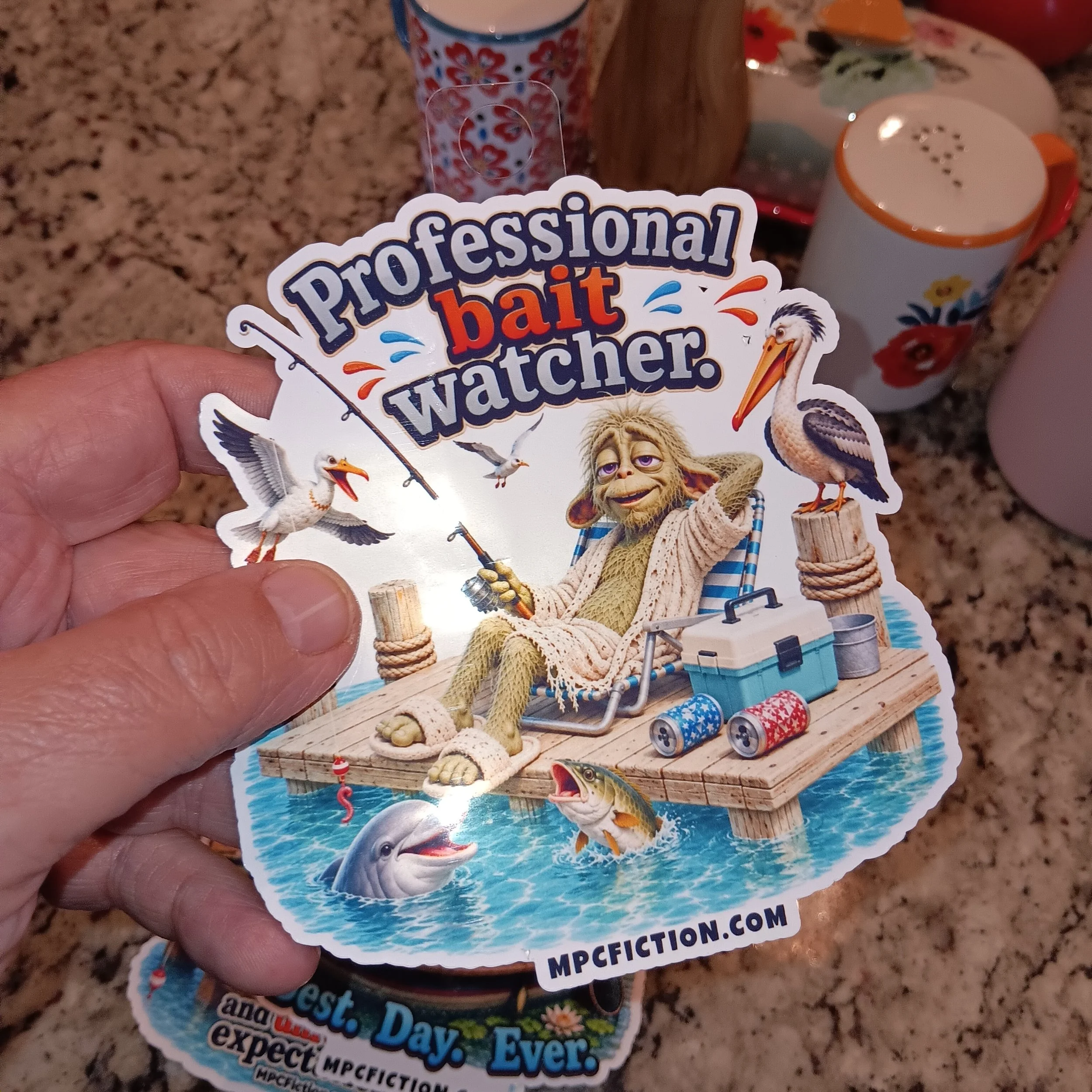 Professional Bait Watcher Funny Fishing Vinyl Sticker | Waterproof Decal