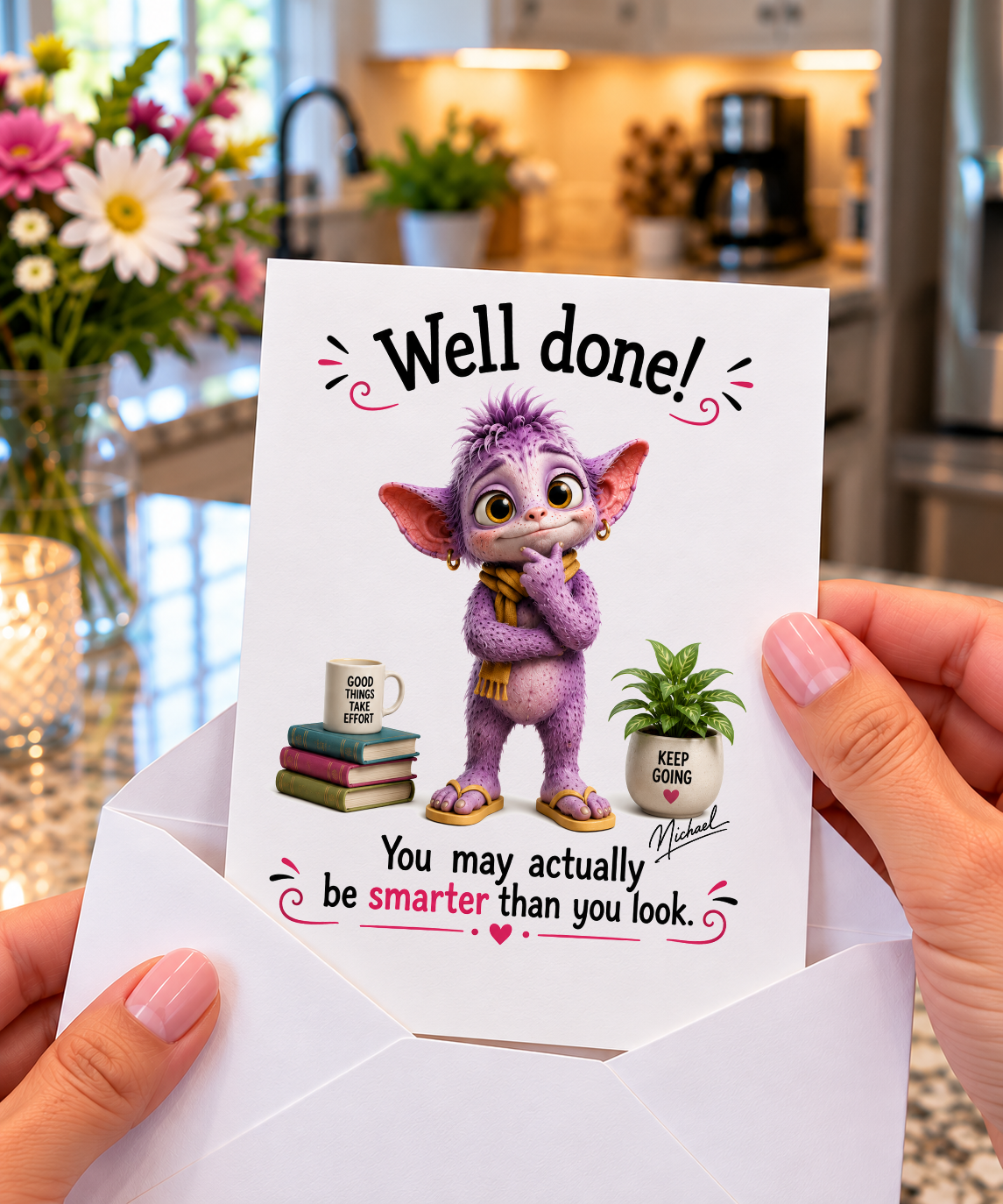 Funny Encouragement Card – Smarter Than You Look | Say It Better Collectible Attitude Card
