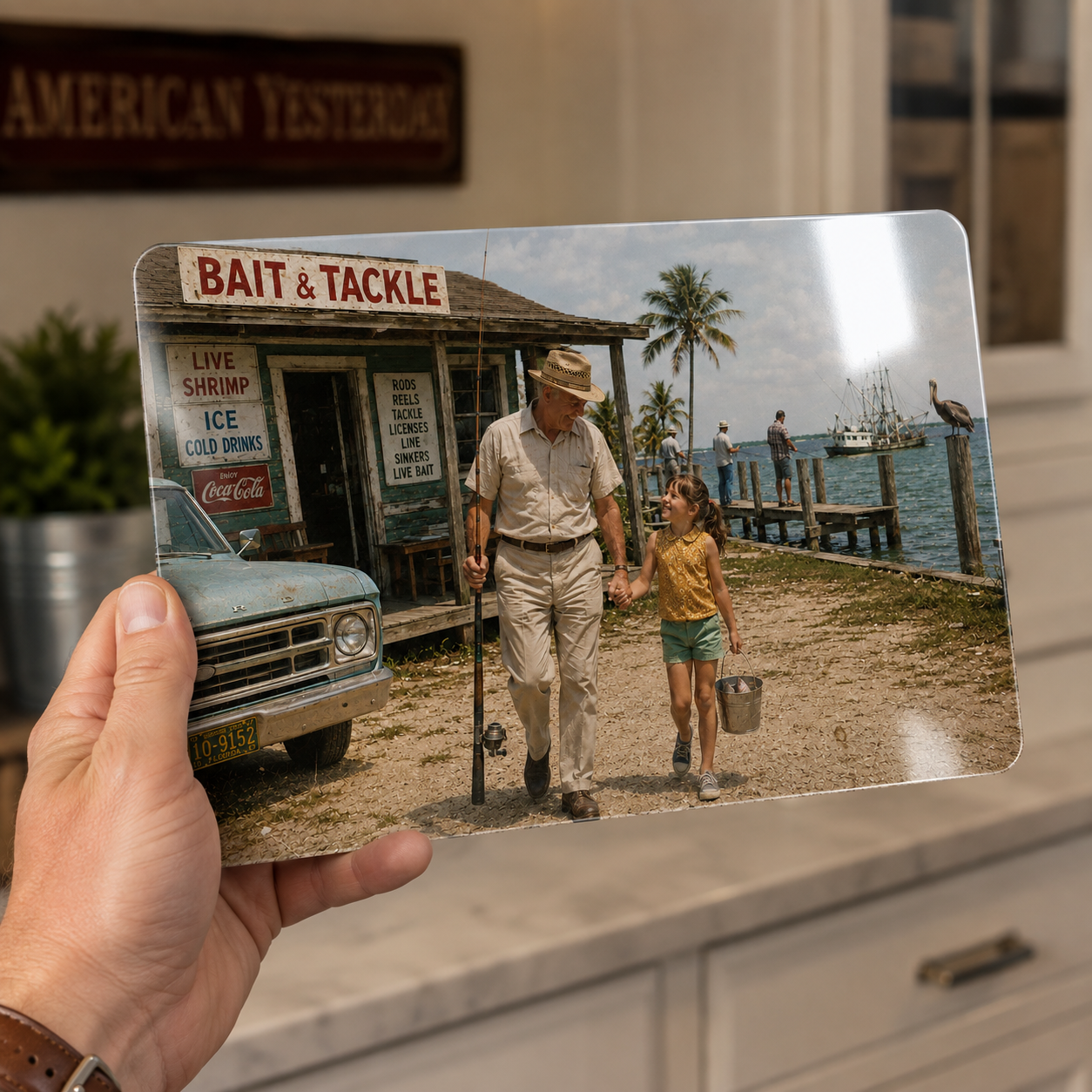 The Walk Home – Nostalgic Florida Fishing Metal Wall Art