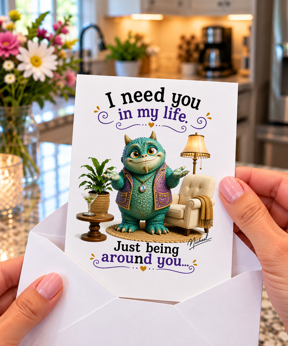 Funny Friendship Card – I Need You in My Life | Say It Better Collectible Card