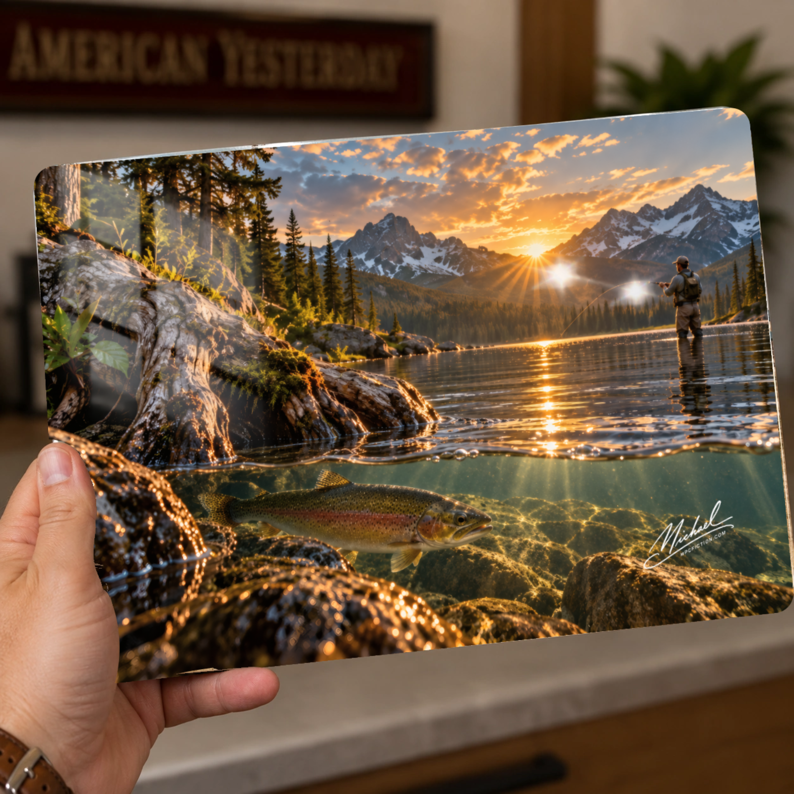 Beneath the Last Cast | Trout Fishing Wall Art