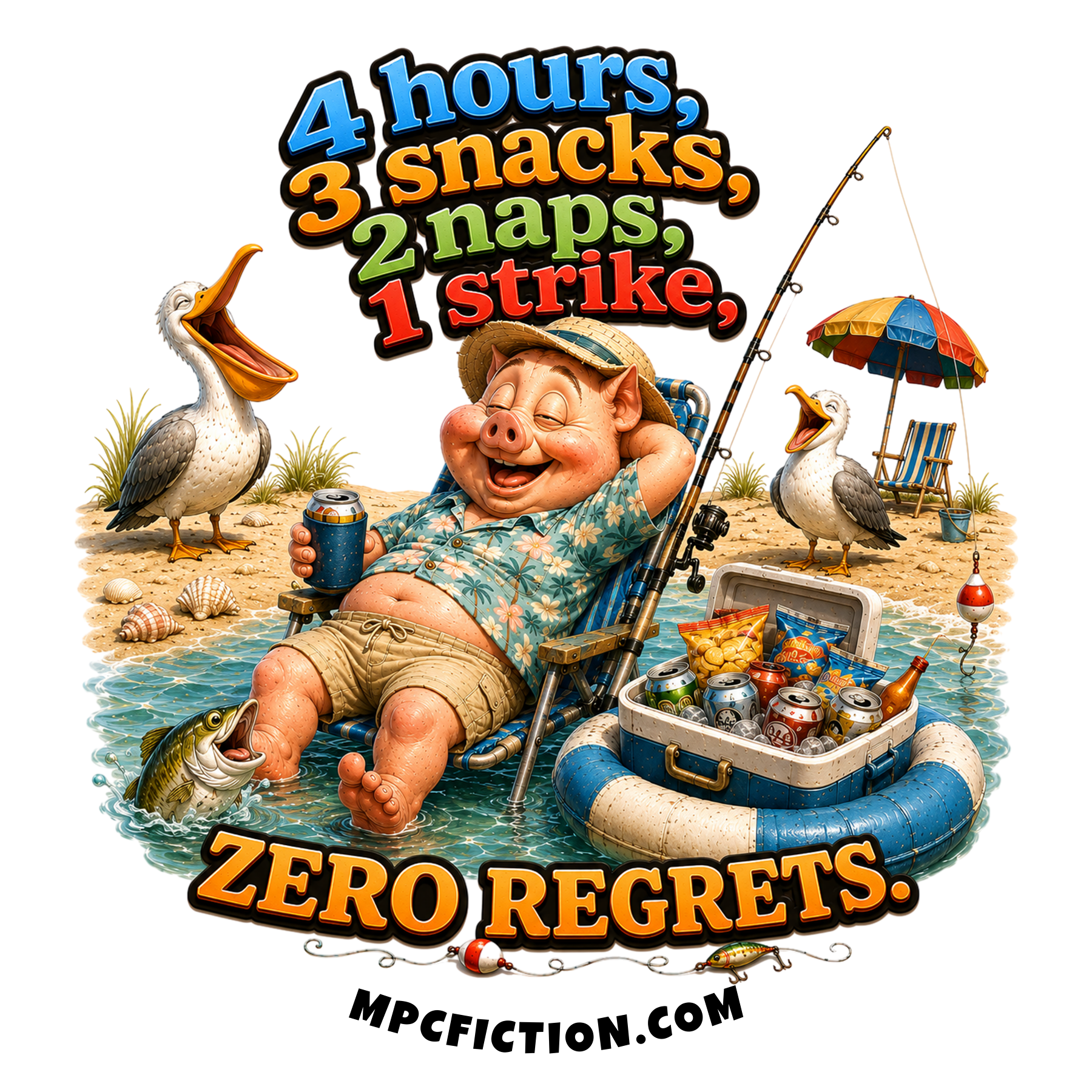 Zero Regrets Funny Fishing Sticker Magnet Gift For Anglers