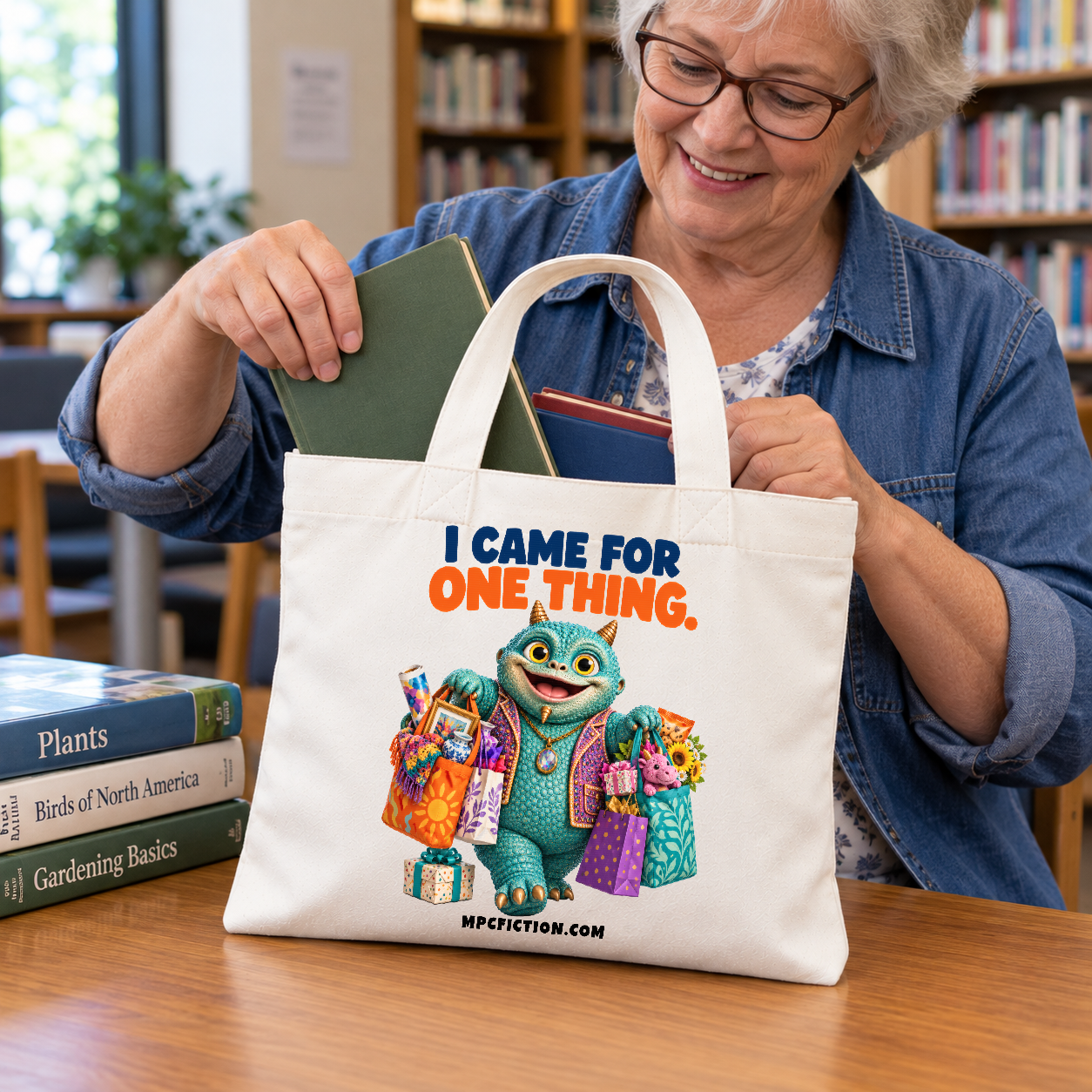 I Came for One Thing Funny Shopping Tote Bag – 13x13 Reusable Canvas Bag