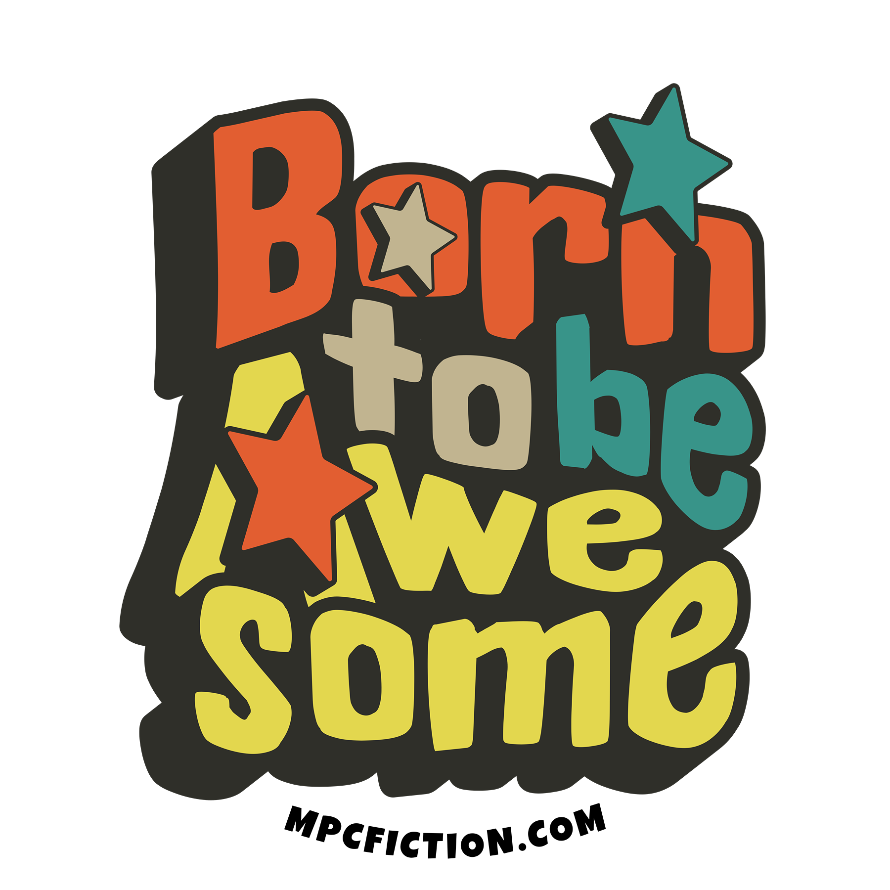 Born To Be Awesome Sticker Magnet Fun Retro Gift For Kids