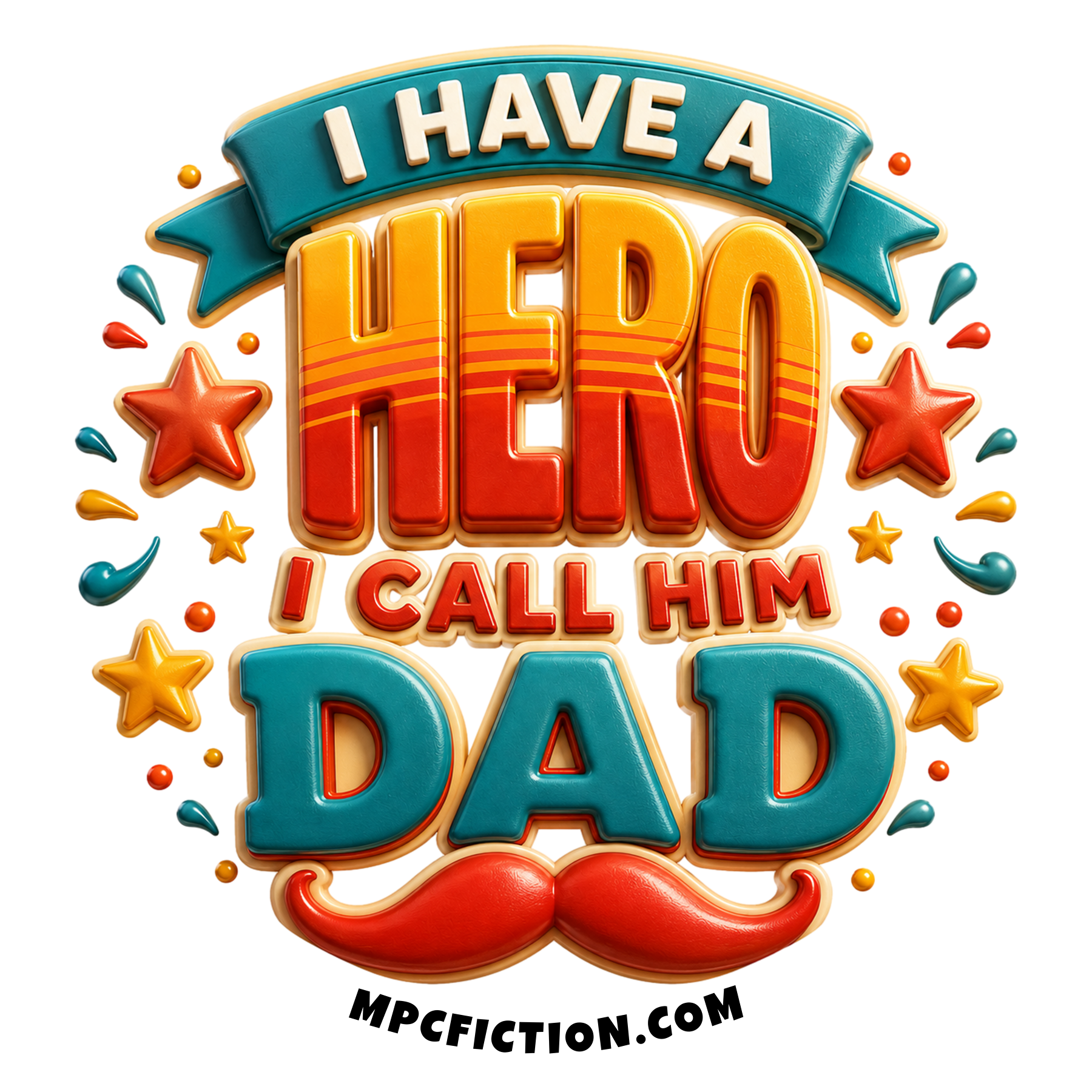 I Have A Hero I Call Him Dad Sticker Magnet Funny Fathers Day Gift
