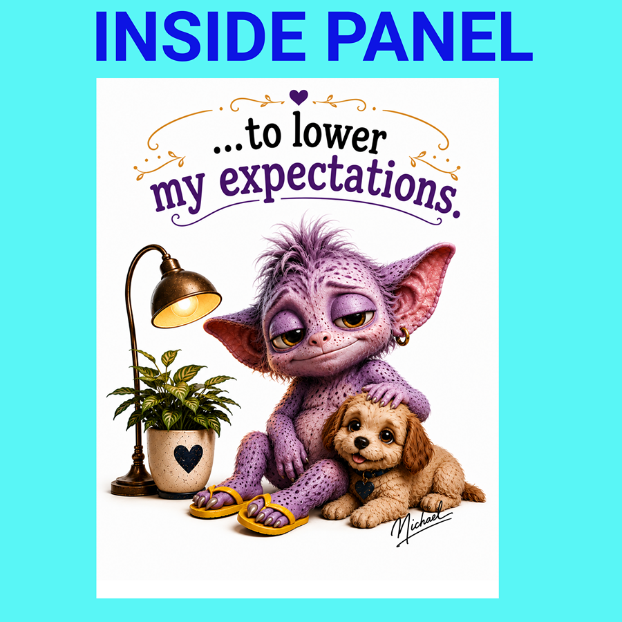 Funny friendship gift card with sarcastic inspiration joke.