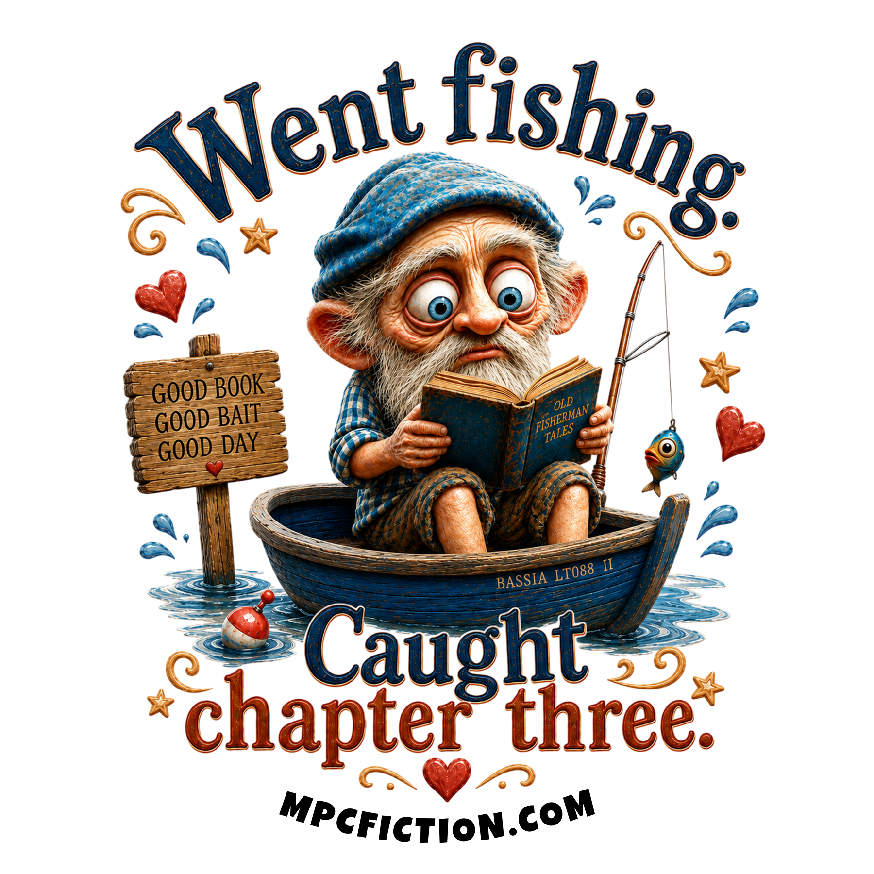 Went Fishing Caught Chapter Three — Funny Bookish Gift for Readers Who Never Stop Reading