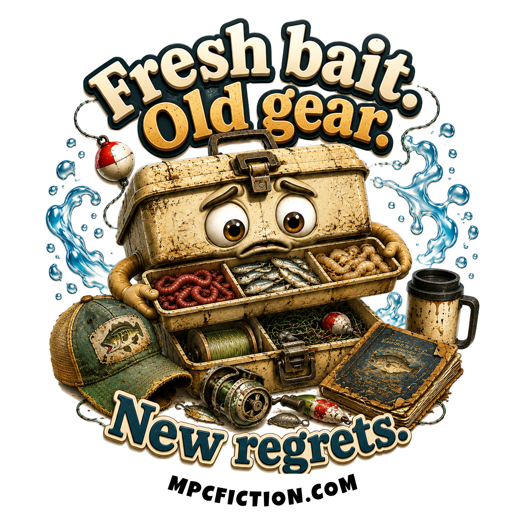 Fresh Bait Old Gear New Regrets Funny Fishing Sticker Magnet Gift For Anglers