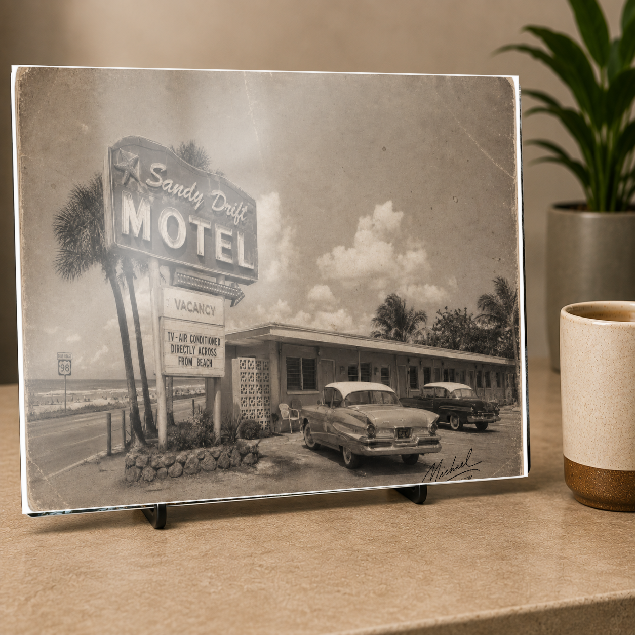 Roadside Florida – Old Florida Vintage Motel Metal Wall Art