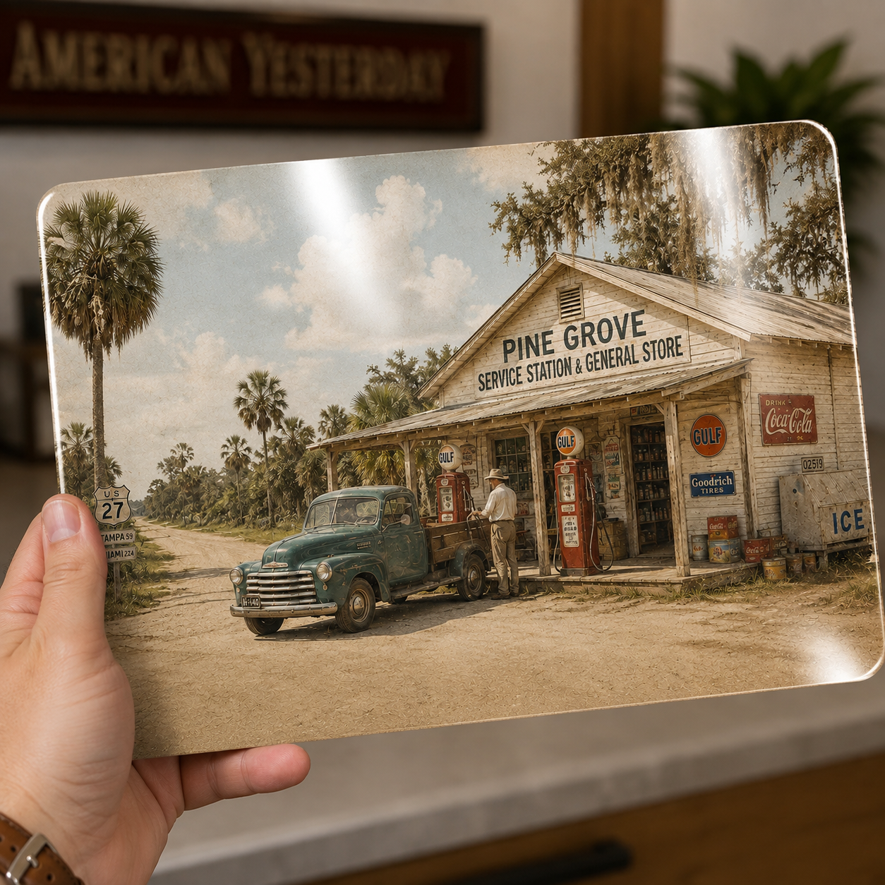 Pine Grove – Vintage Old Florida General Store Metal Wall Art