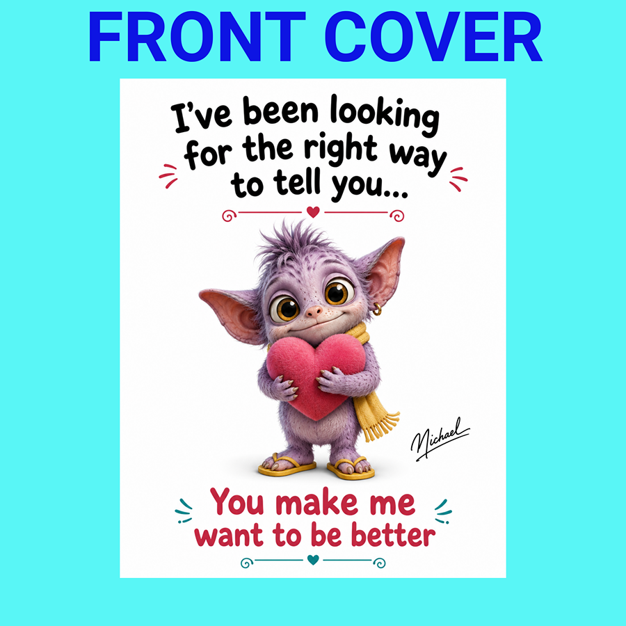 Funny Love Gift Card – You Make Me Want to Be Better | Say It Better Collectible Gift Card