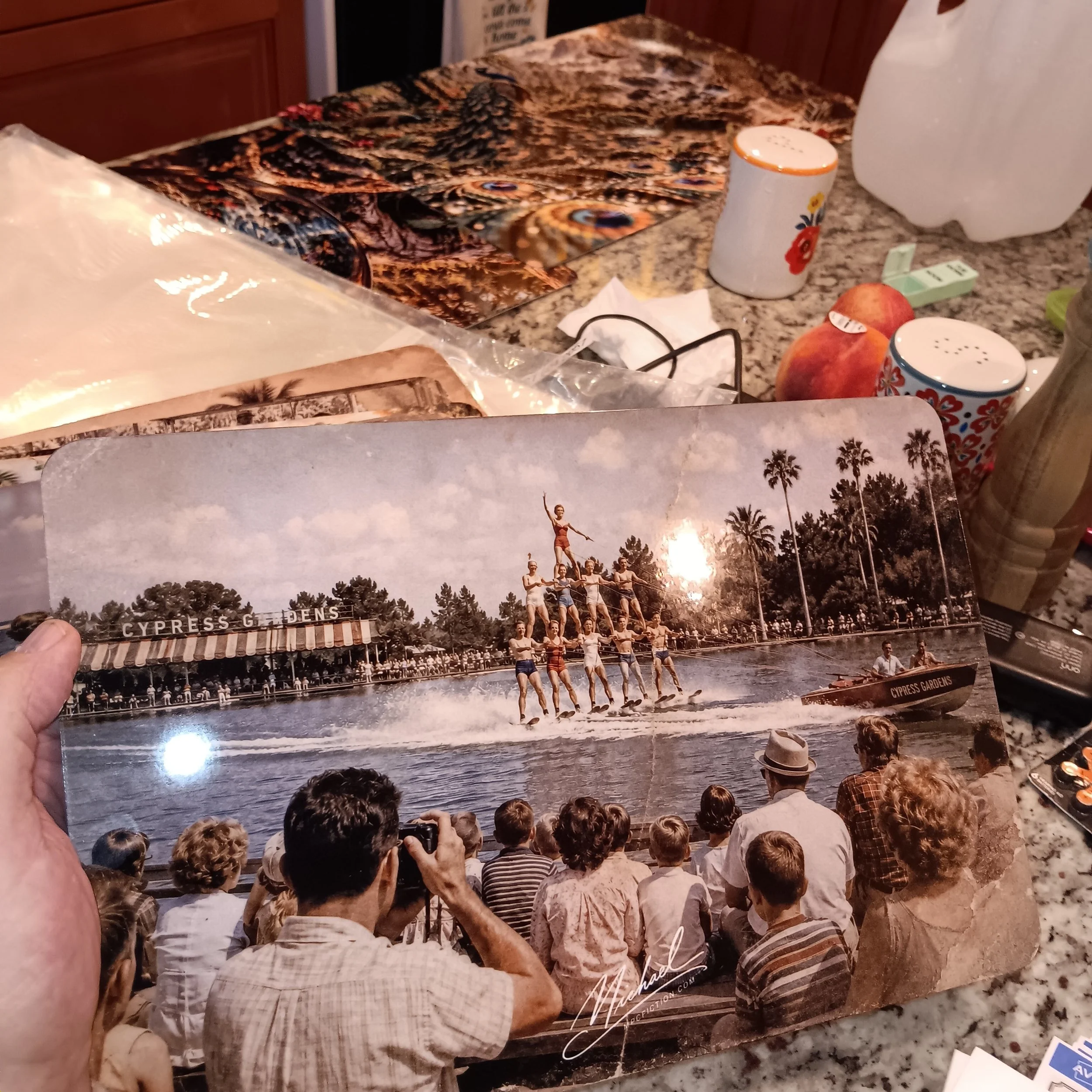 Flying Pyramid | Vintage Cypress Gardens Water Ski Wall Art