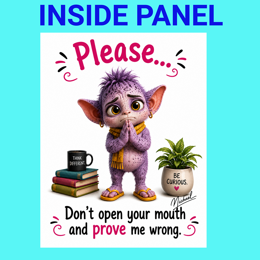 Funny congratulations gift card with sarcastic humor.