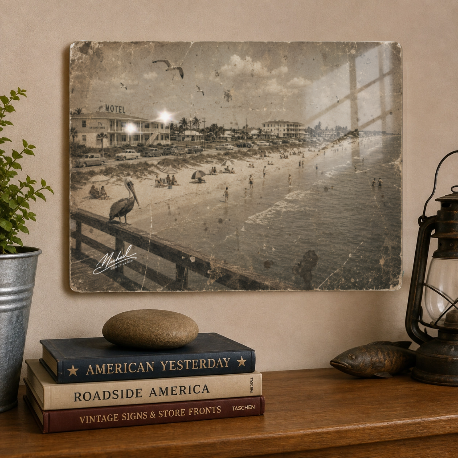 Beach Days – Vintage Florida Beach Metal Wall Art