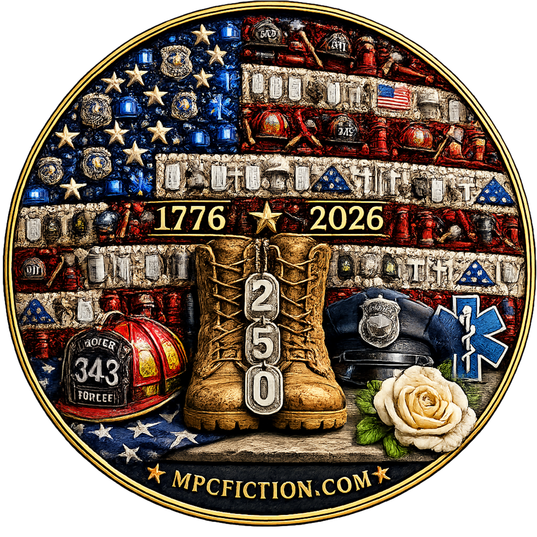 All Branches Memorial Sticker Magnet 250th Anniversary Tribute Gift