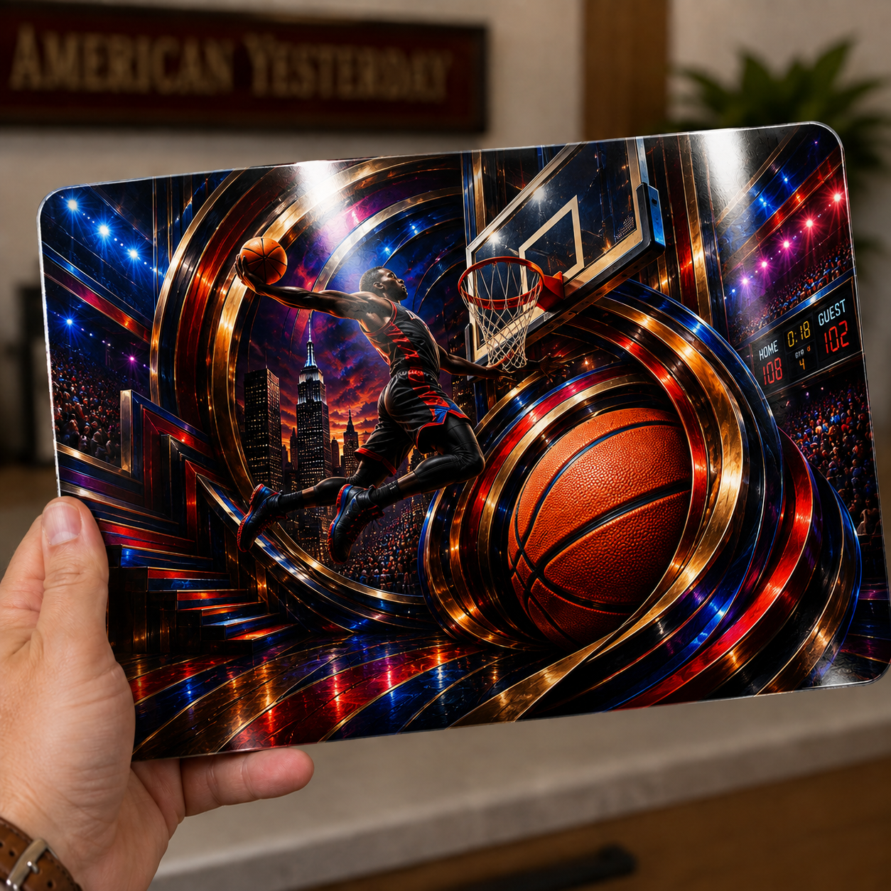 Elevation – Basketball Metal Wall Art | Contested Series