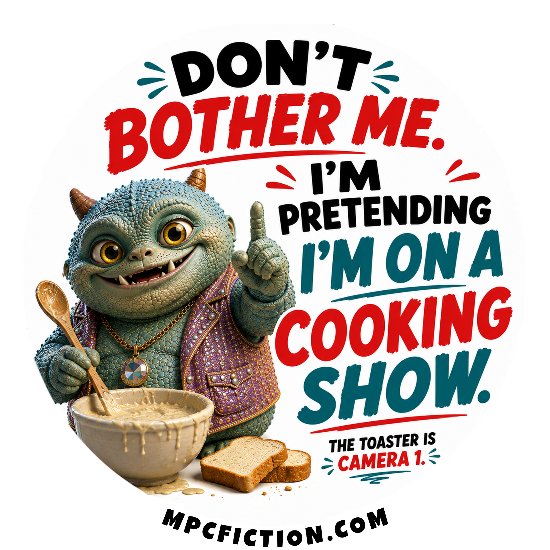 Funny Cooking Show Magnet | Collectible 3" Metal Kitchen Magnet