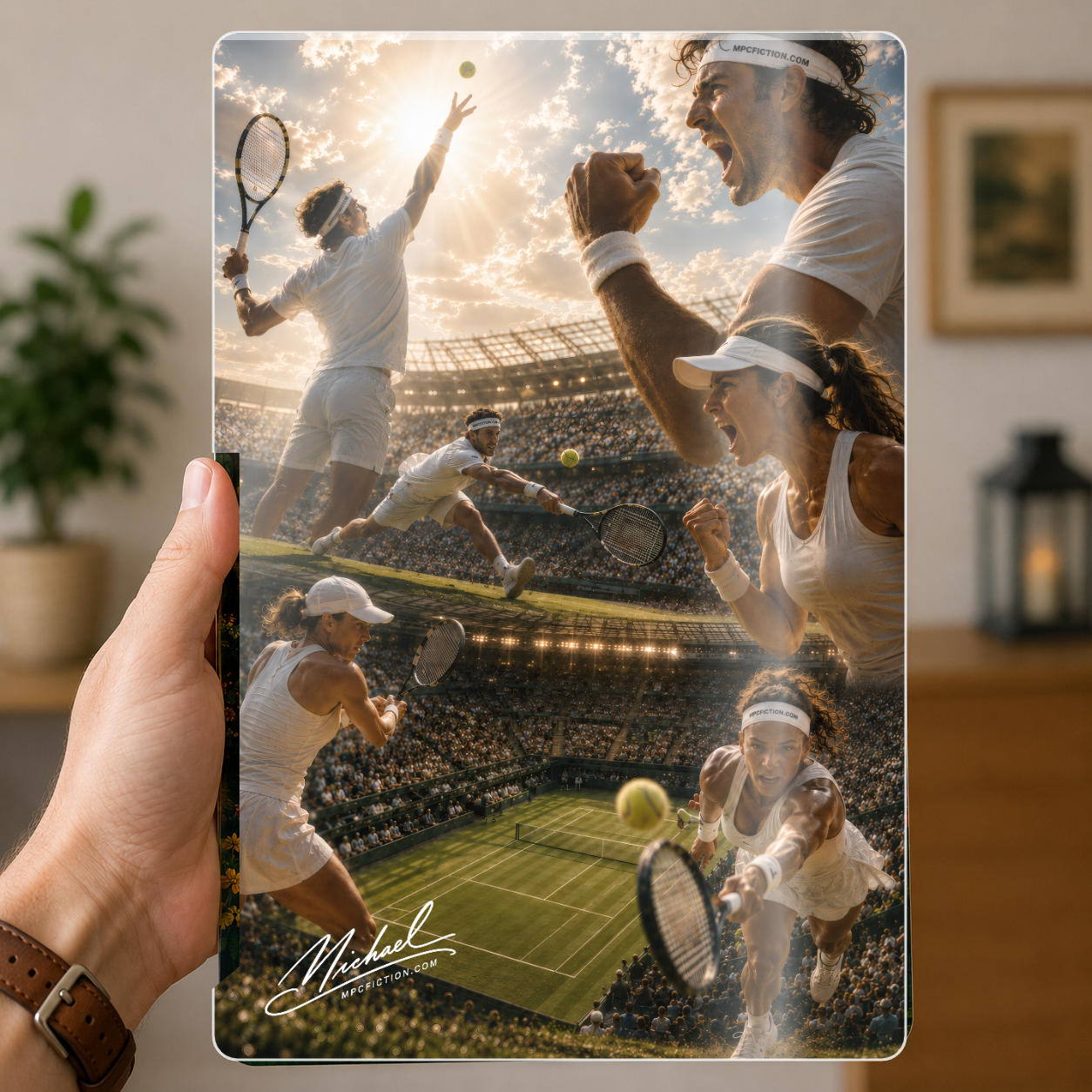 Game Set Match – Tennis Metal Wall Art | Dramatic Tennis & Sports Decor