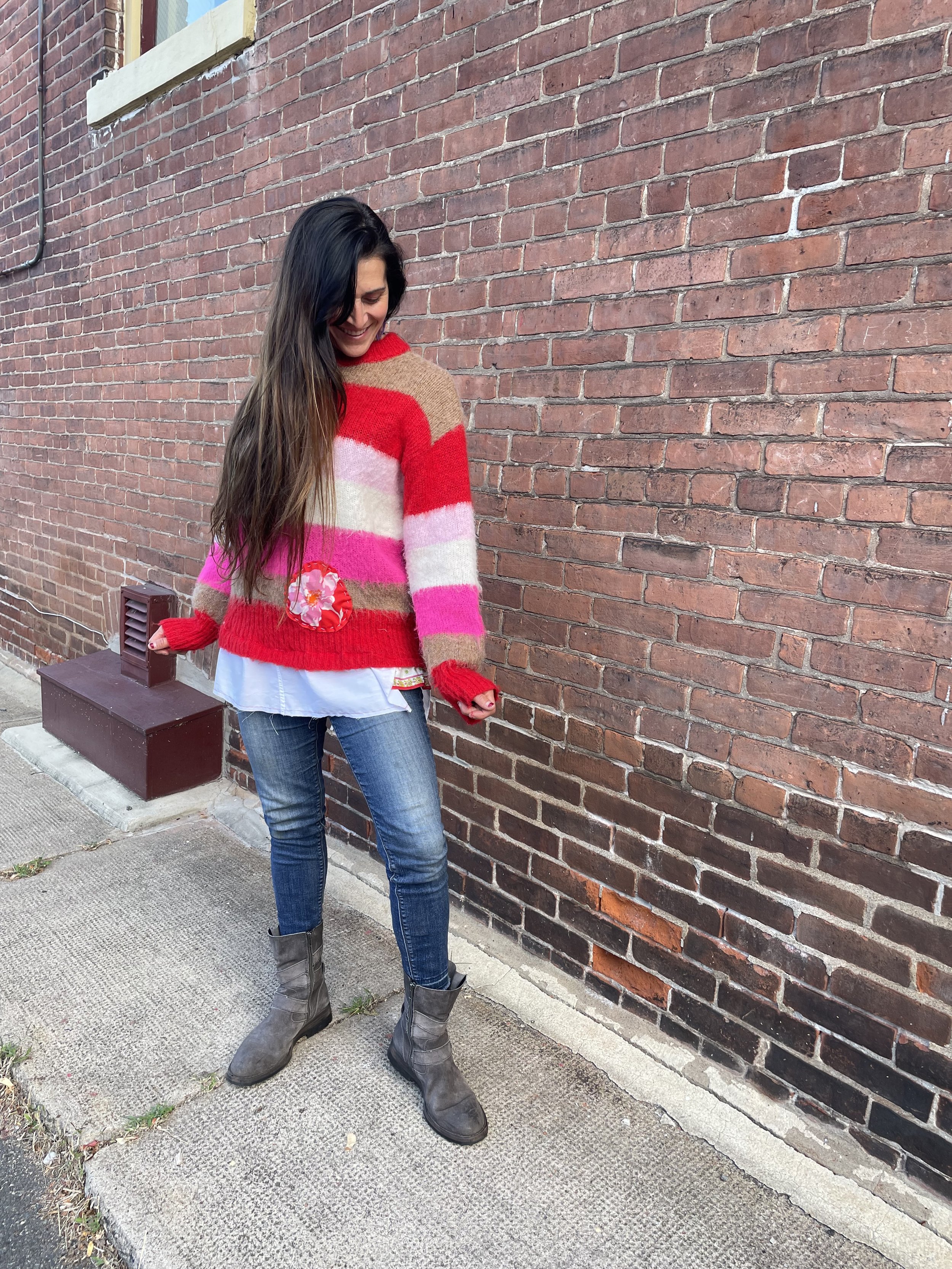 Candy's Cozy Striped Sweater