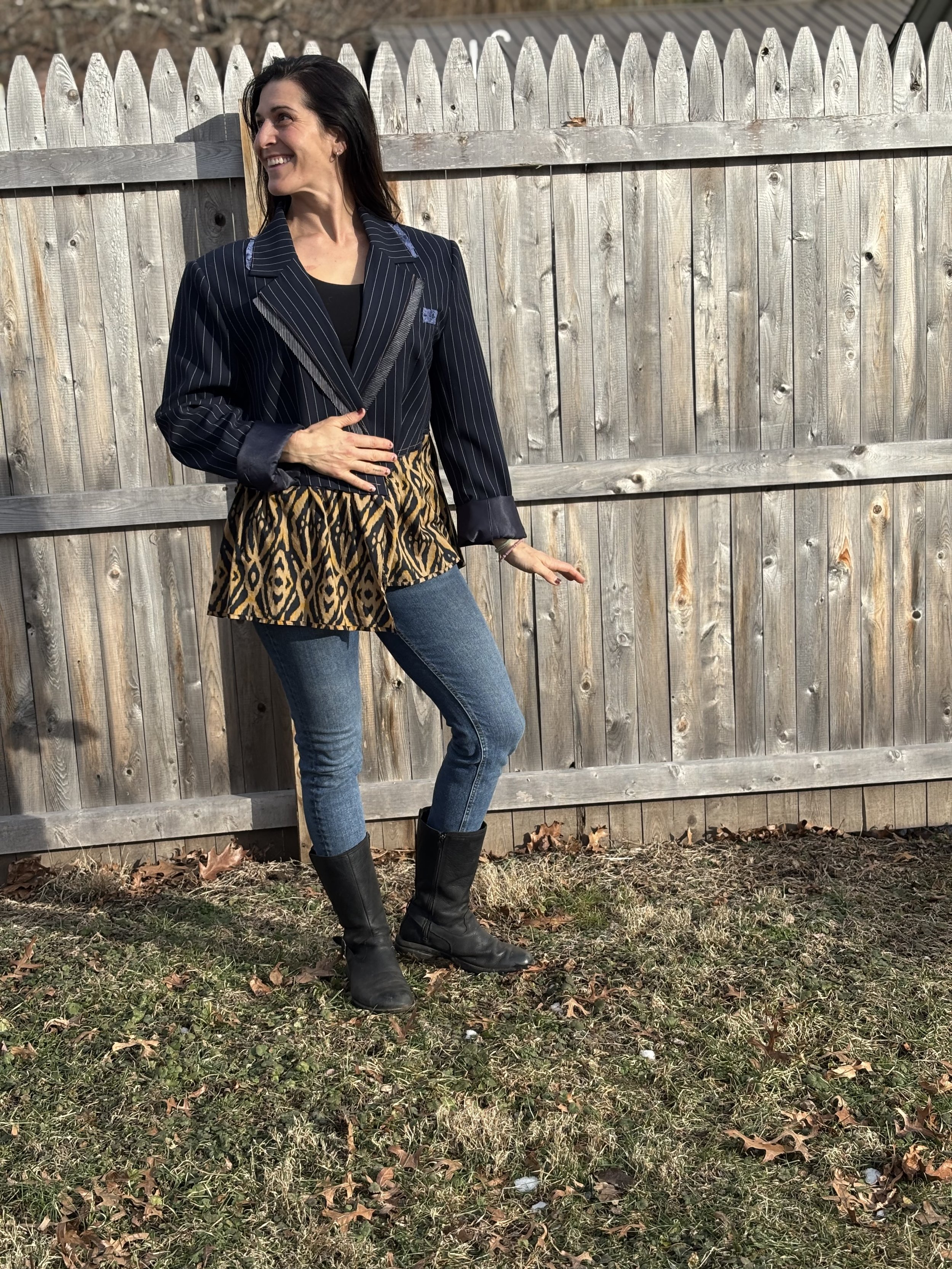Mixed Messages Patterned Blazer