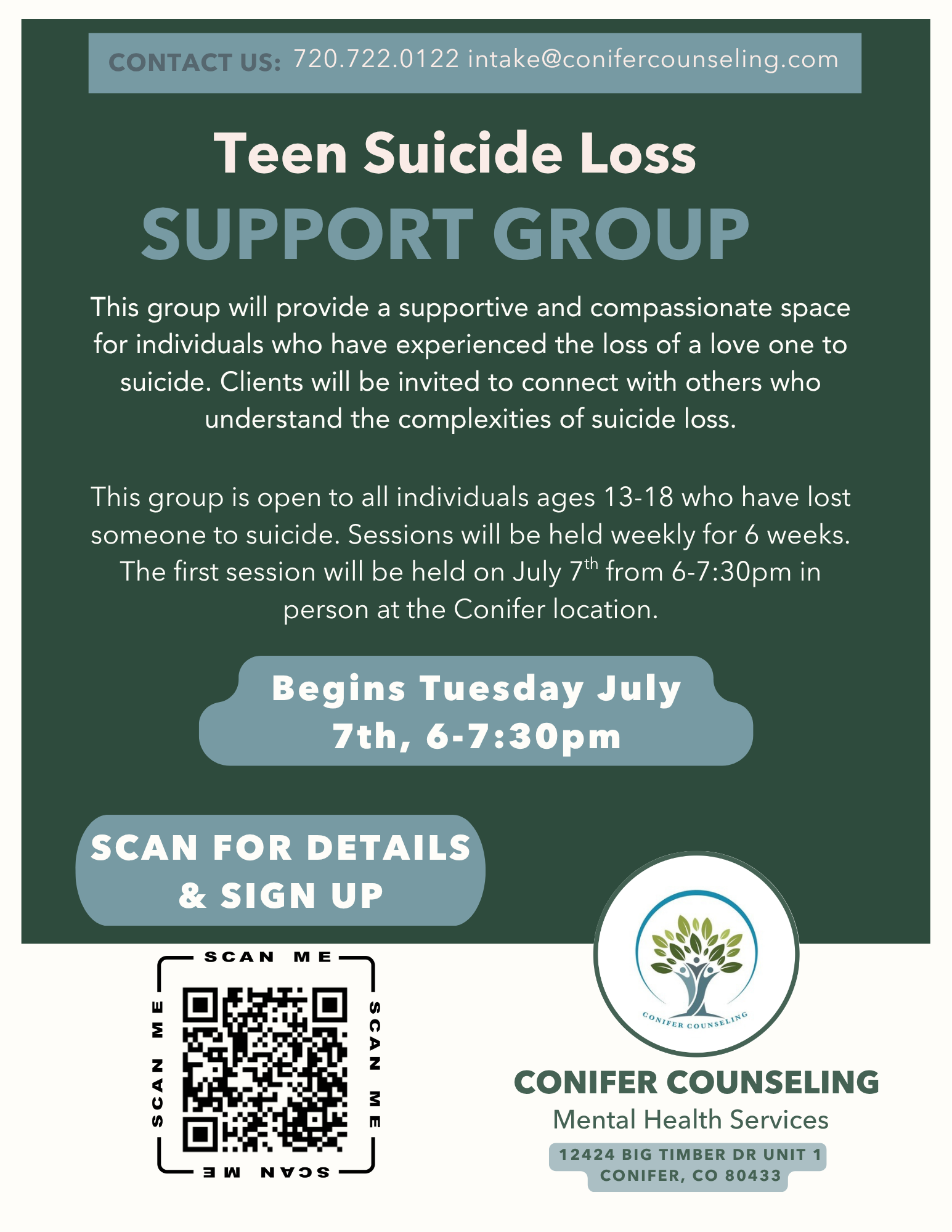 Teen Suicide Loss Support Group