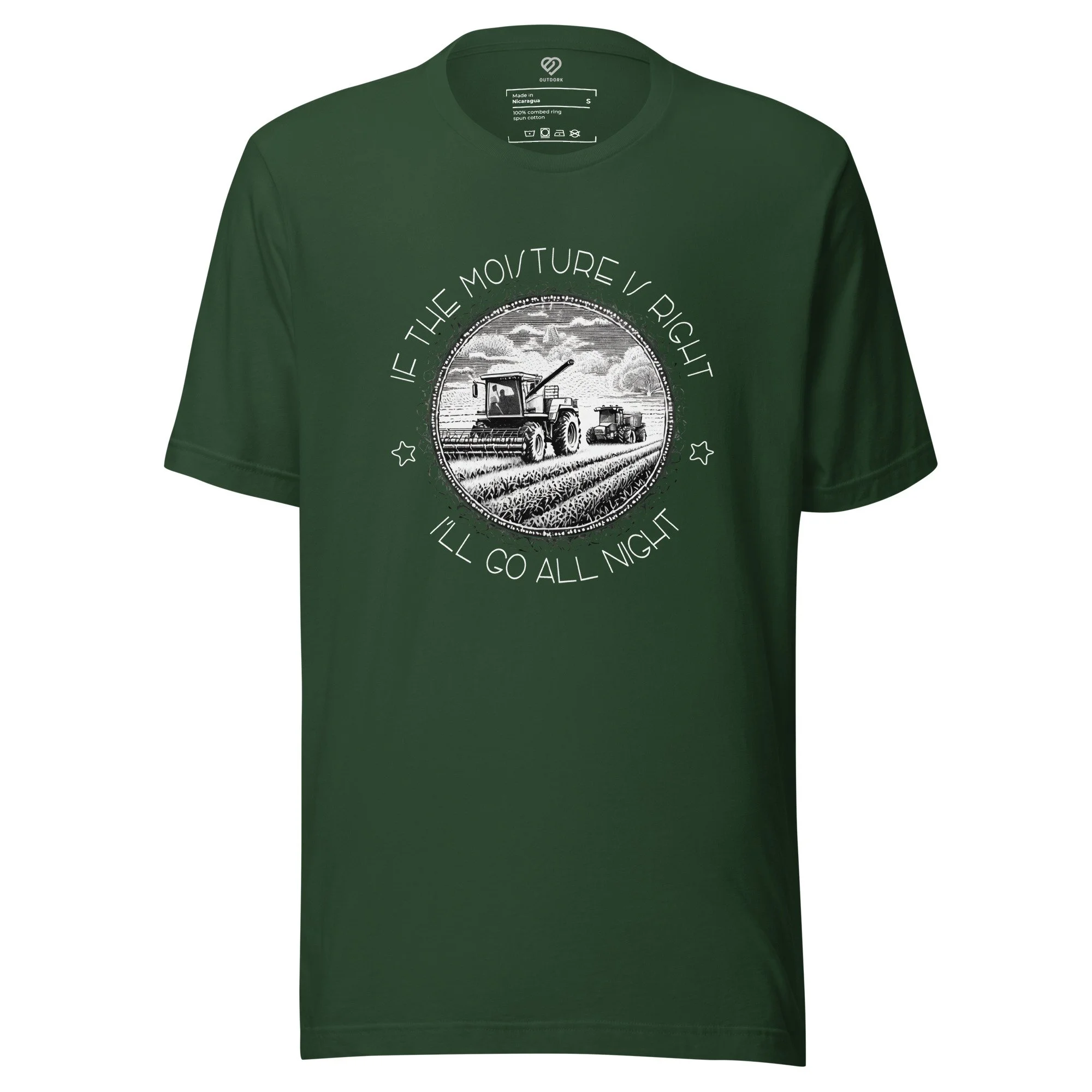 If The Moisture Is Right Farming Short Sleeve Graphic T-Shirt (Dark)