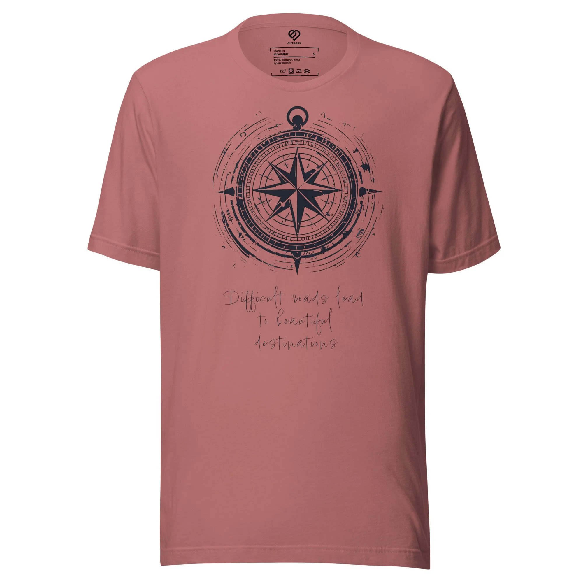 Difficult Roads Lead To Beautiful Destinations Adventure Short Sleeve Graphic T-Shirt