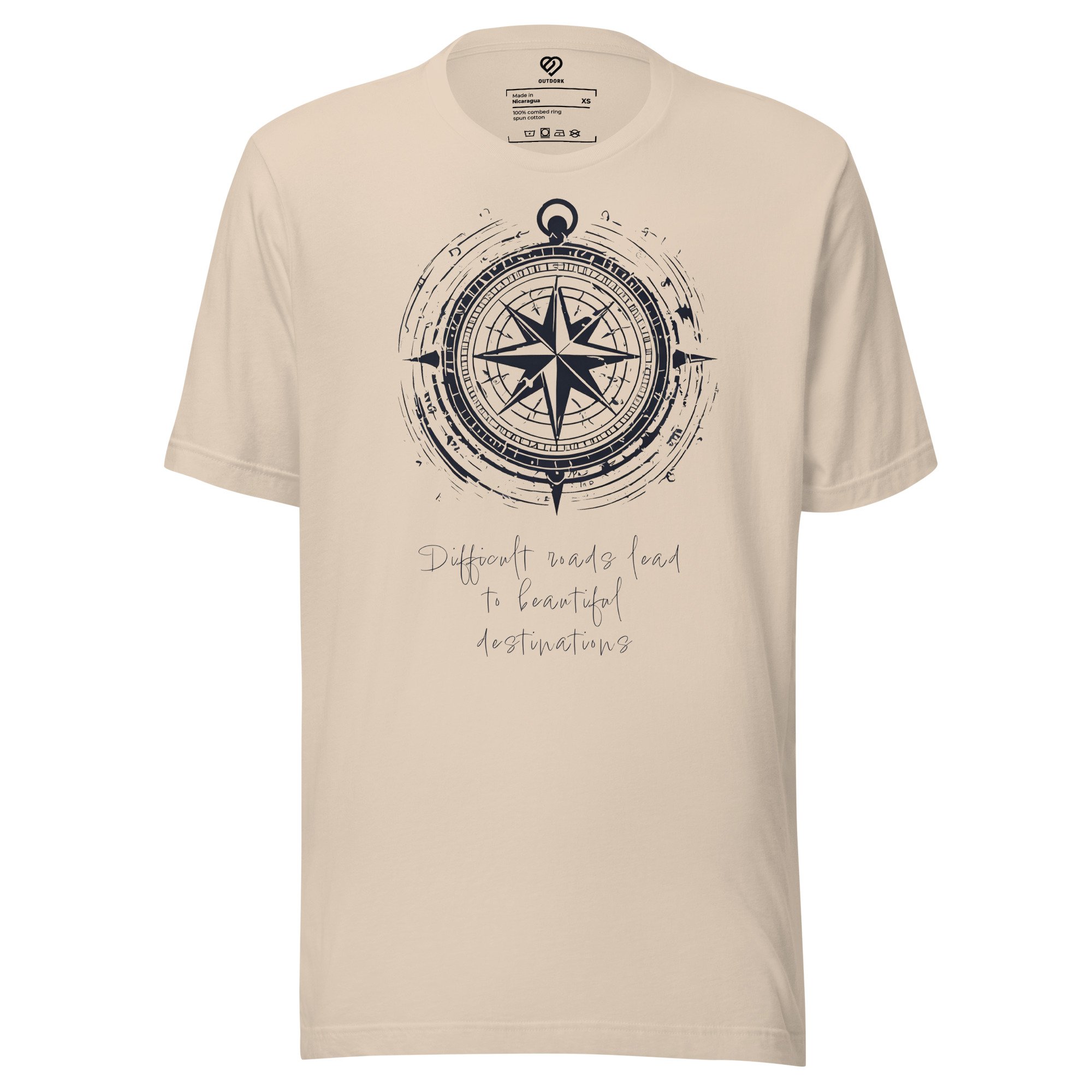 Difficult Roads Lead To Beautiful Destinations Adventure Short Sleeve Graphic T-Shirt