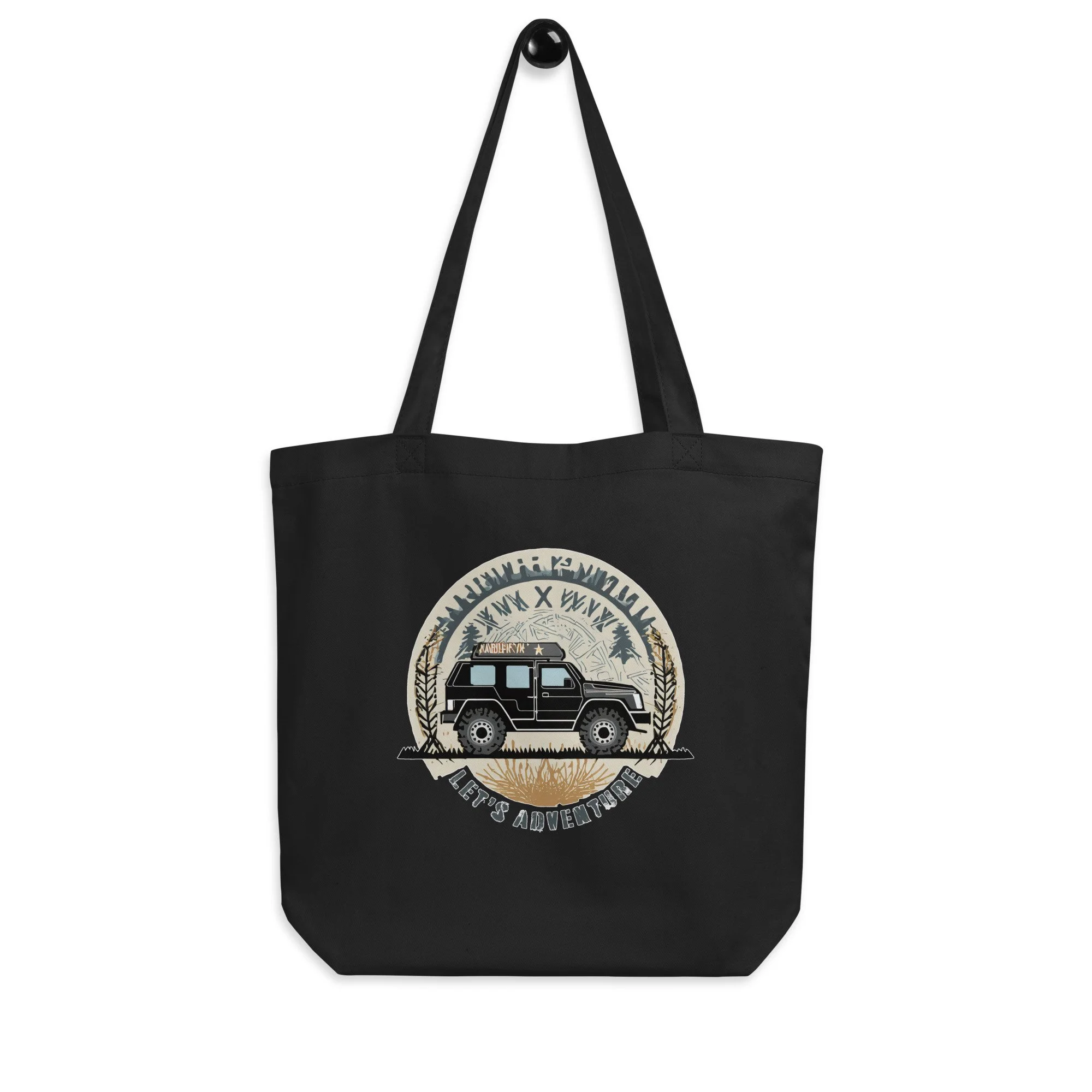 Let's Adventure Graphic Reusable Eco Canvas Bag
