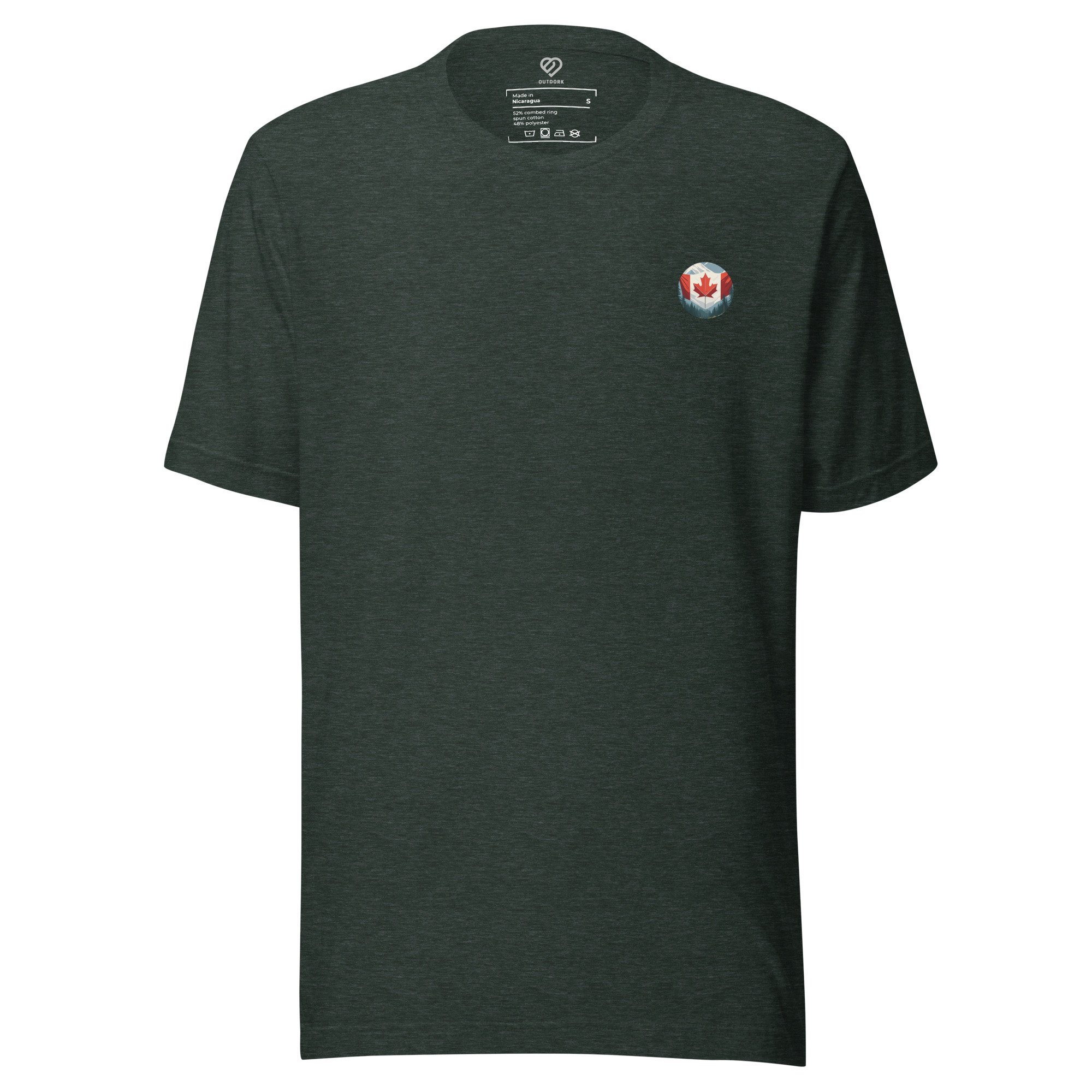 Large Wilderness Canadian Flag Short Sleeve Graphic T-Shirt (Back Graphic)
