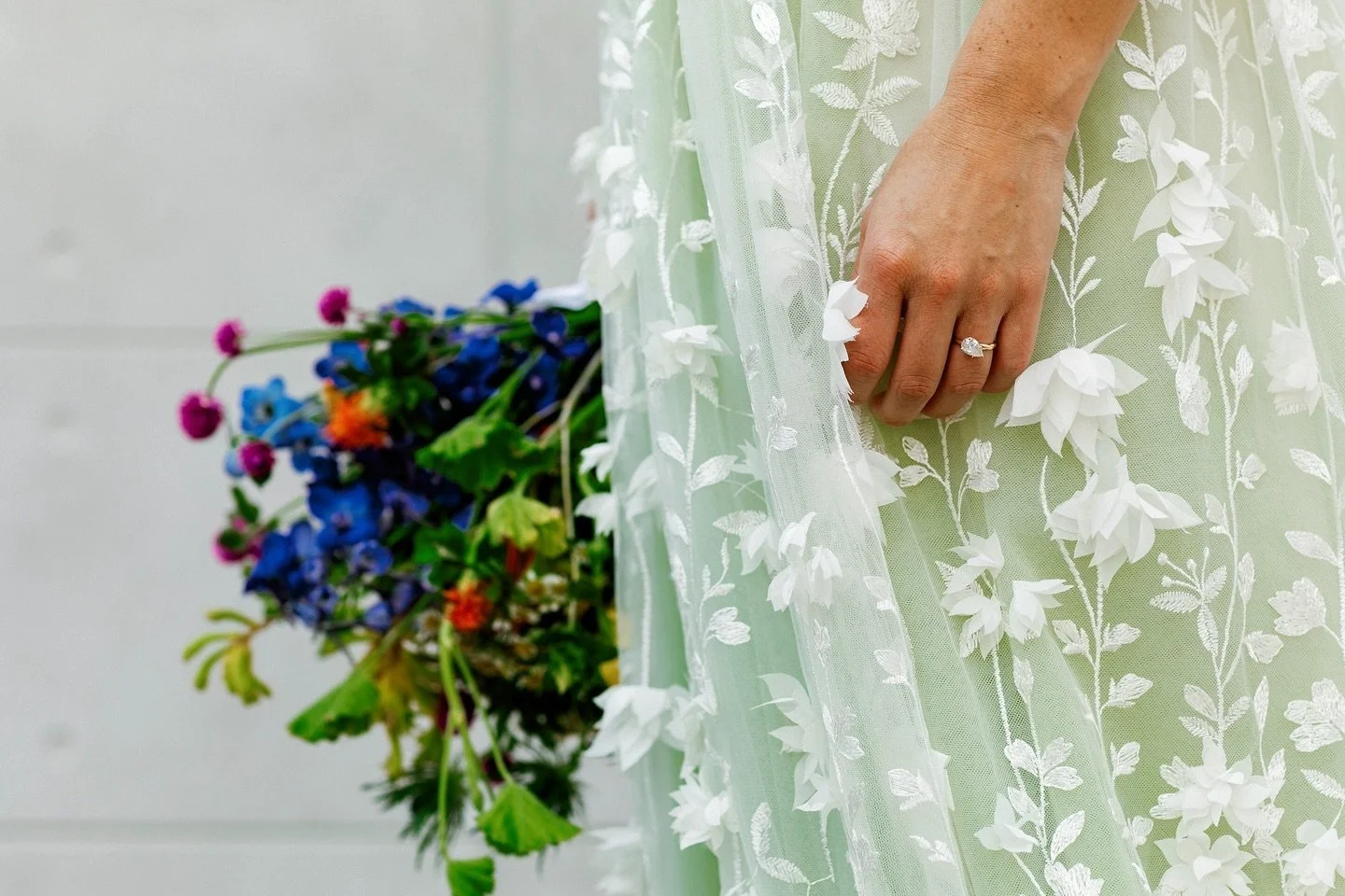 A Colorful Delight.

The longer I do this work, the more 'non-traditional' my brides get, which is really exciting for me as a designer and a feminist.

It's so refreshing to create things for cool women who want to be wholly themselves, whether that