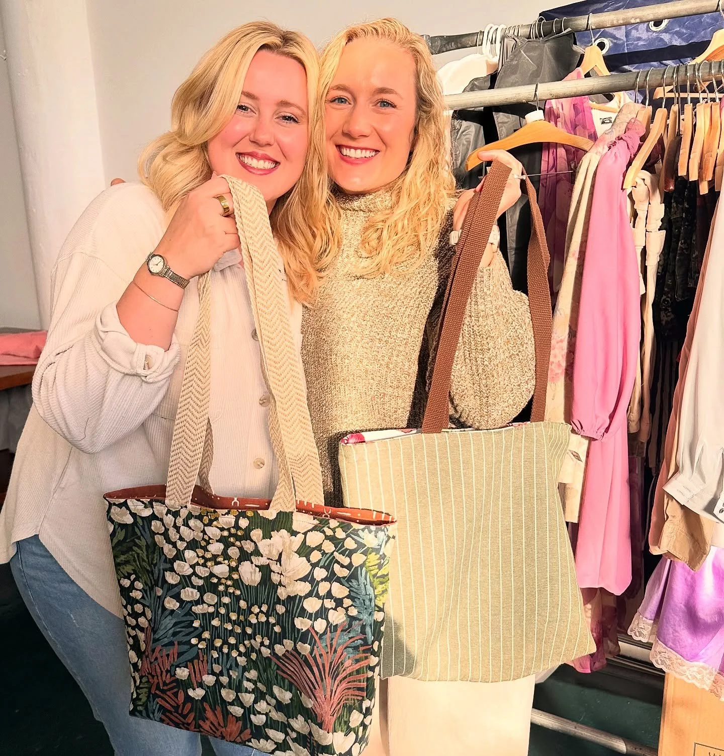 When your out-of-town bestie visits, why not make memories and something functional? Like Mary and Kelsey here!! 🧵✨ Semi-private sewing lessons are such a fun way to try something new together or share a hobby you love. 

Plus, you get a handmade so