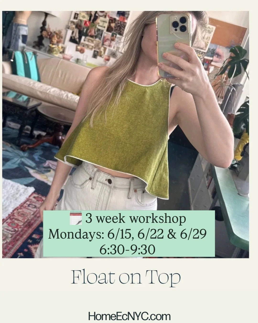 The perfect 🤩 trapeze top but don&rsquo;t let her simple look deceive you! 

During this workshop, you will be walked through the full garment-making process and lots of 🪡 elevated techniques! 

We will go over  everything from 
🦋 selecting your s