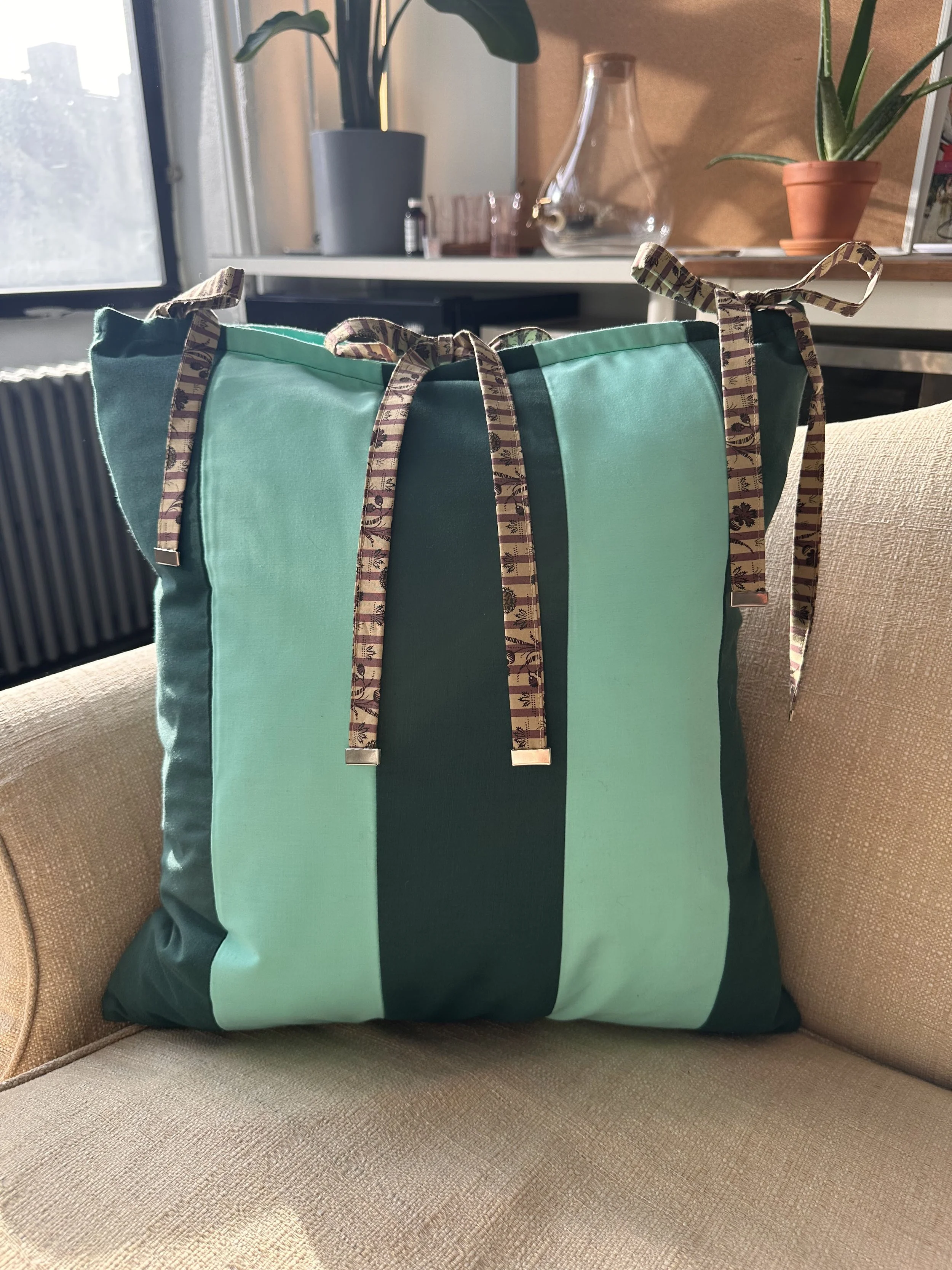 Sewing 101 - Stripe Patchwork Pillow