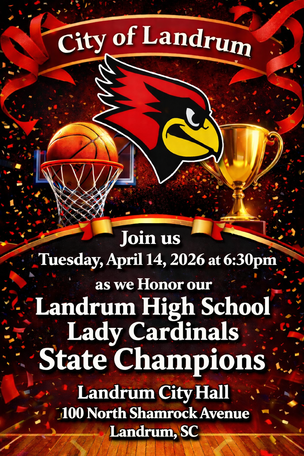 LADY CARDINALS STATE CHAMPIONS RECOGNITION AT CITY COUNCIL