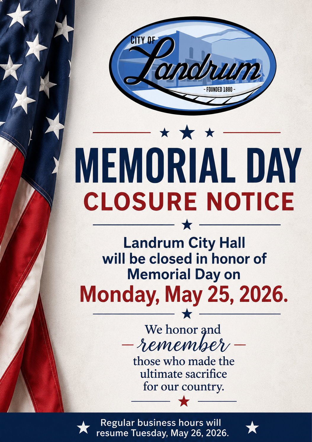 MEMORIAL DAY HOLIDAY