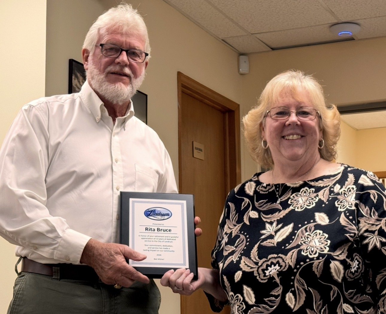 CITY CLERK RITA BRUCE RETIRES